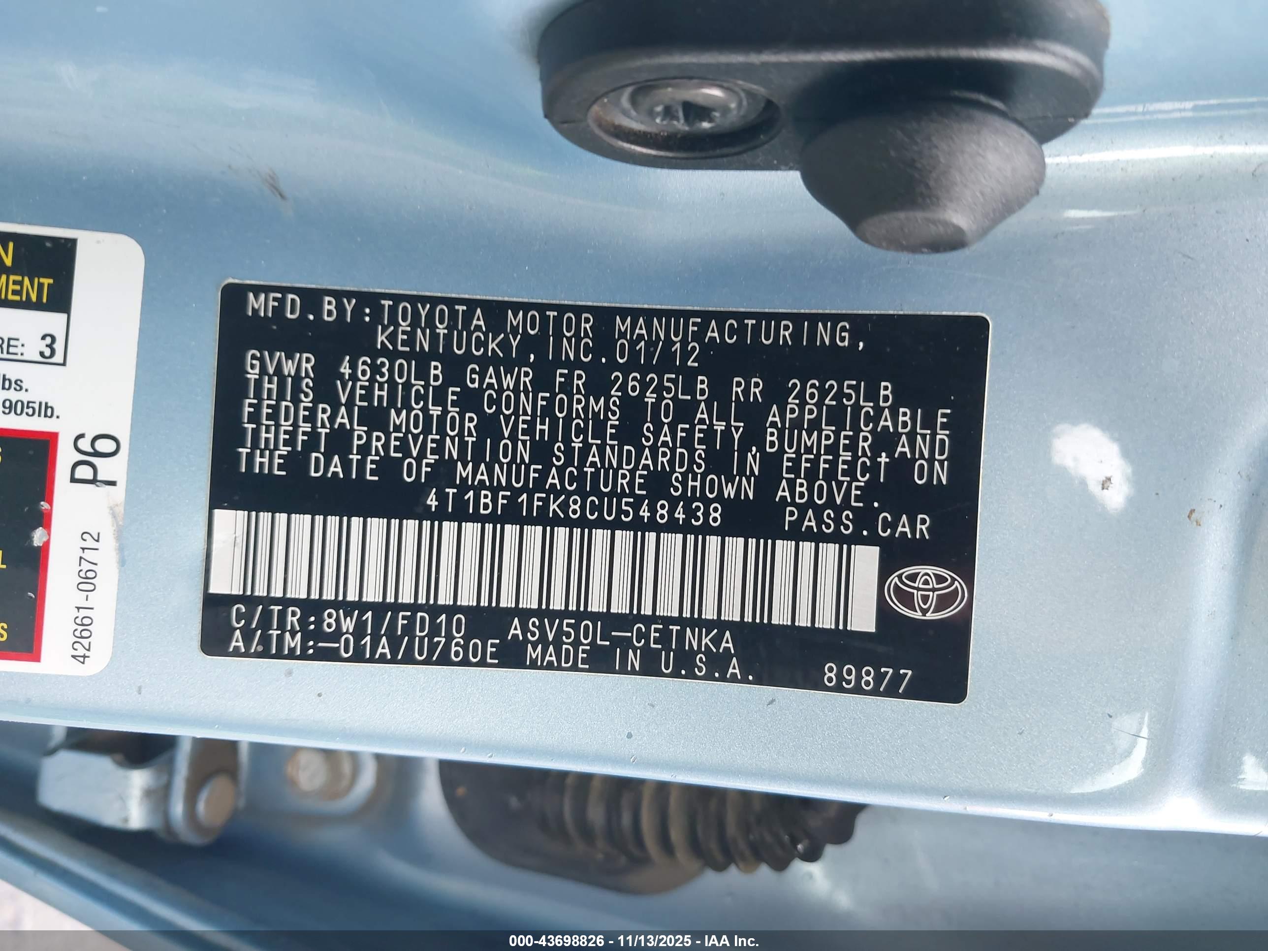 TOYOTA CAMRY image 9
