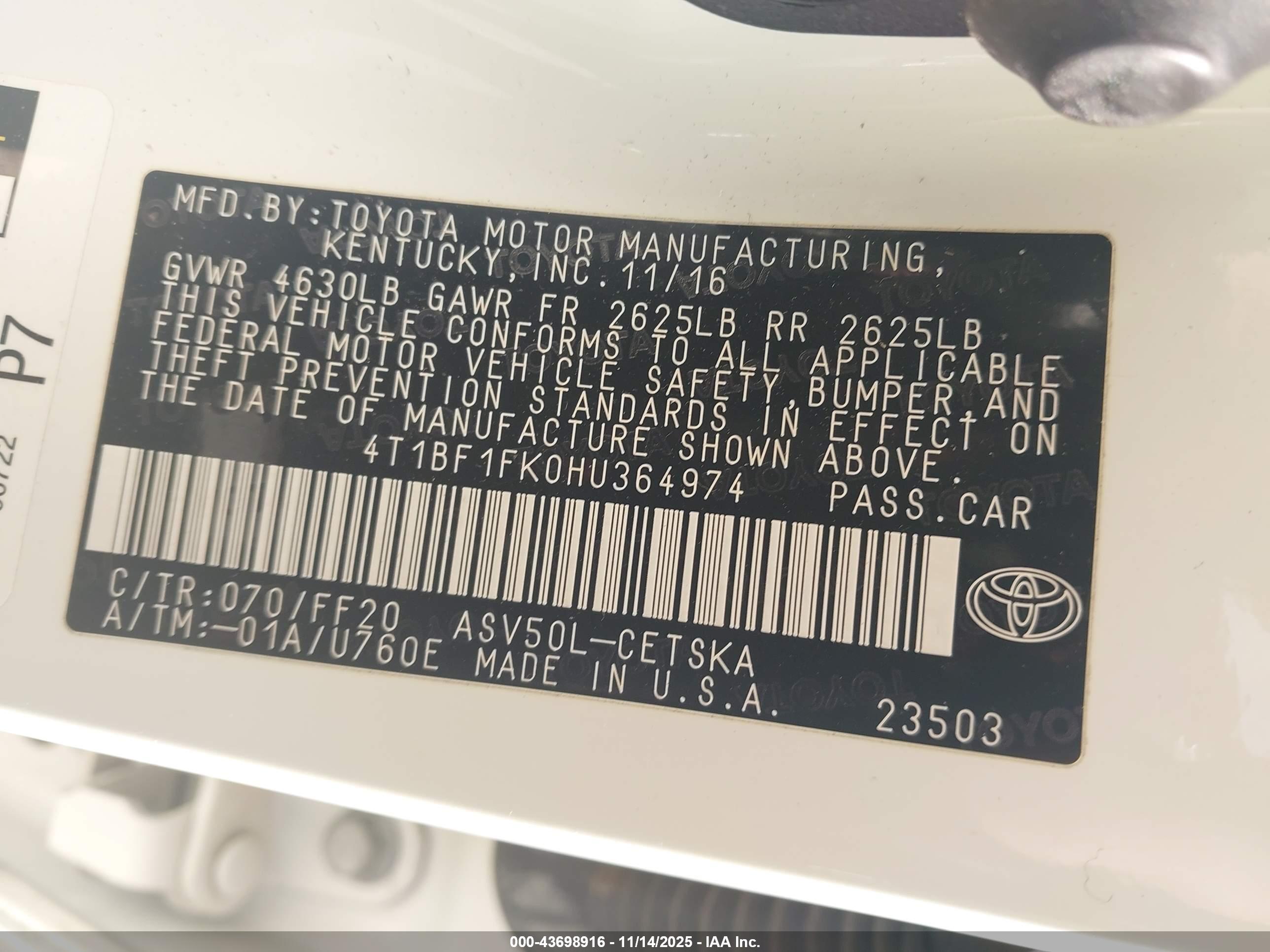 TOYOTA CAMRY image 9
