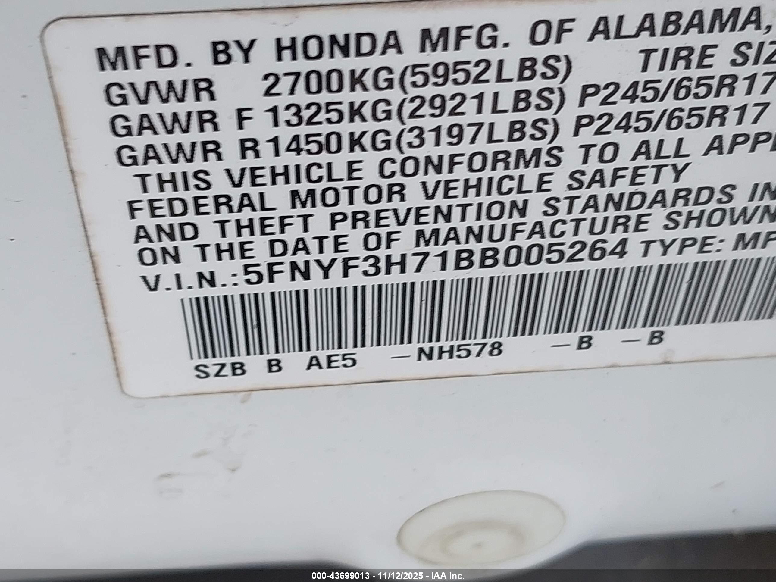 HONDA PILOT image 9