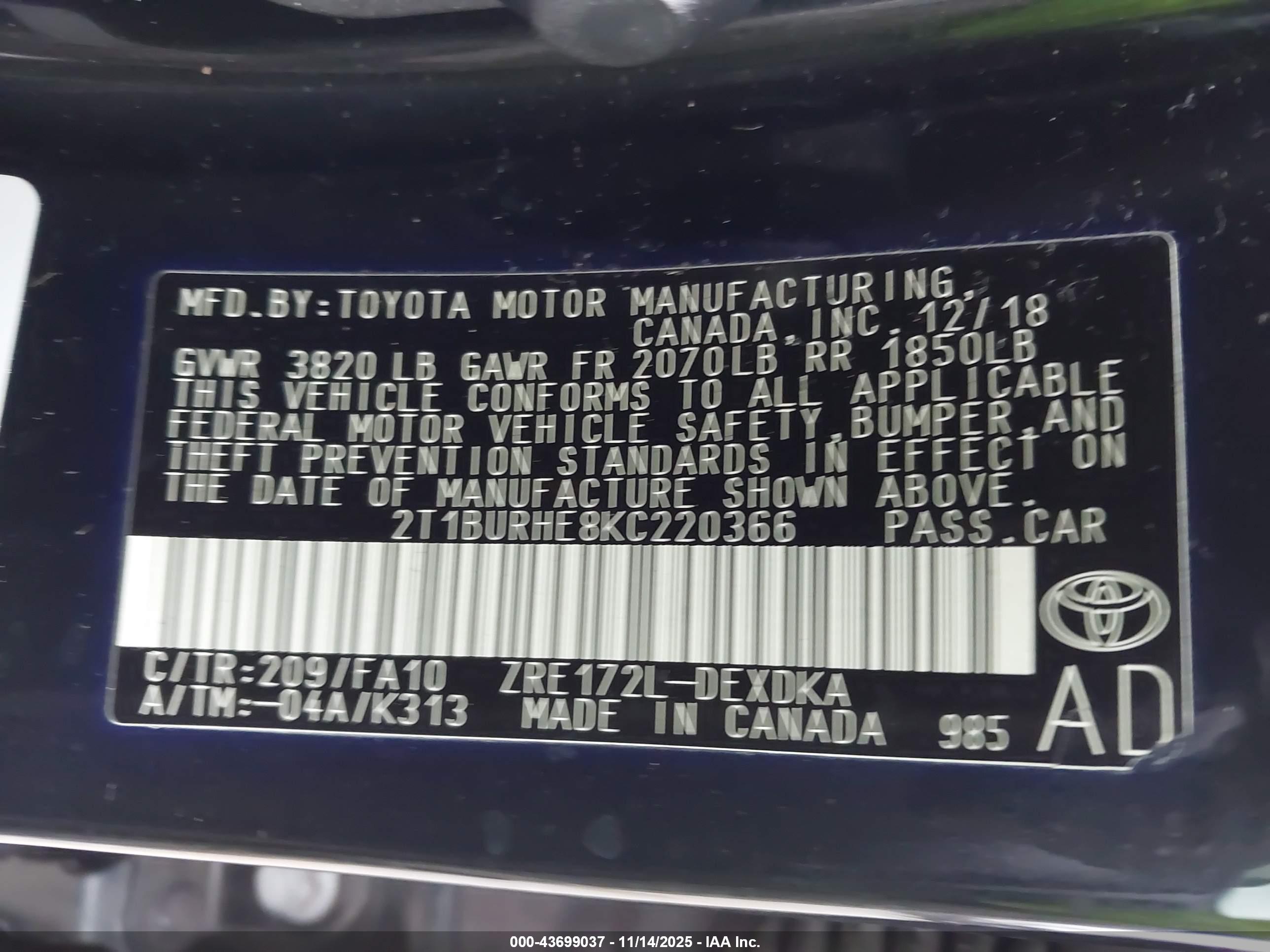 TOYOTA COROLLA image 9