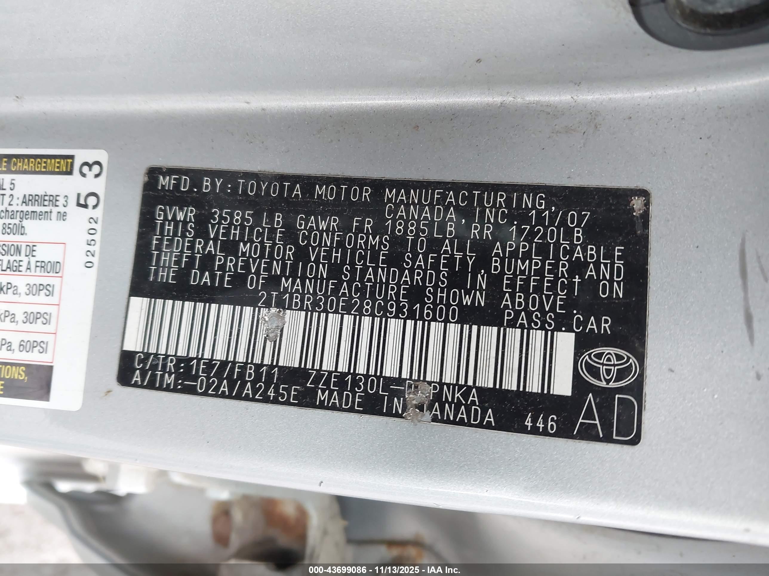 TOYOTA COROLLA image 9