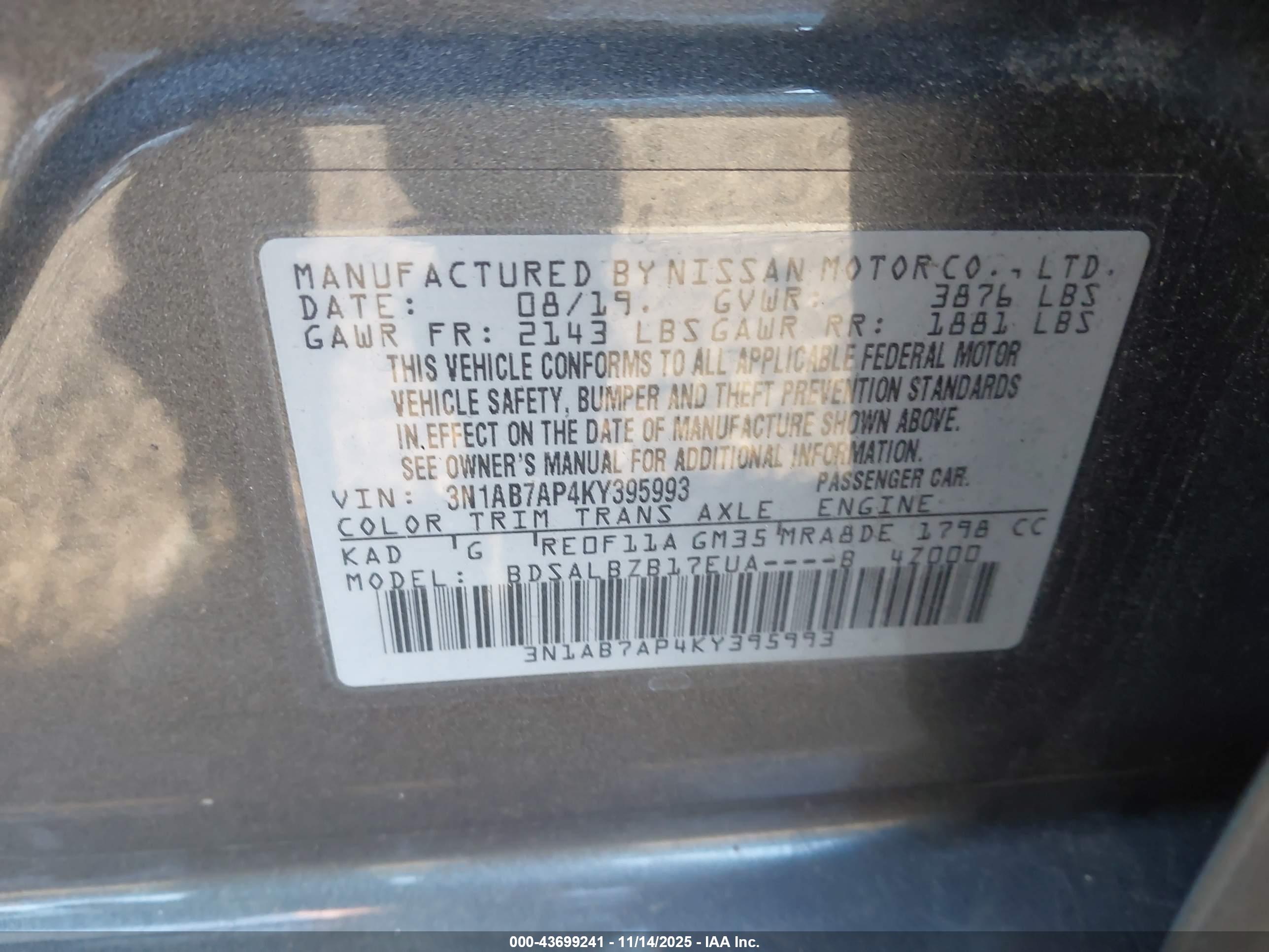NISSAN SENTRA image 9