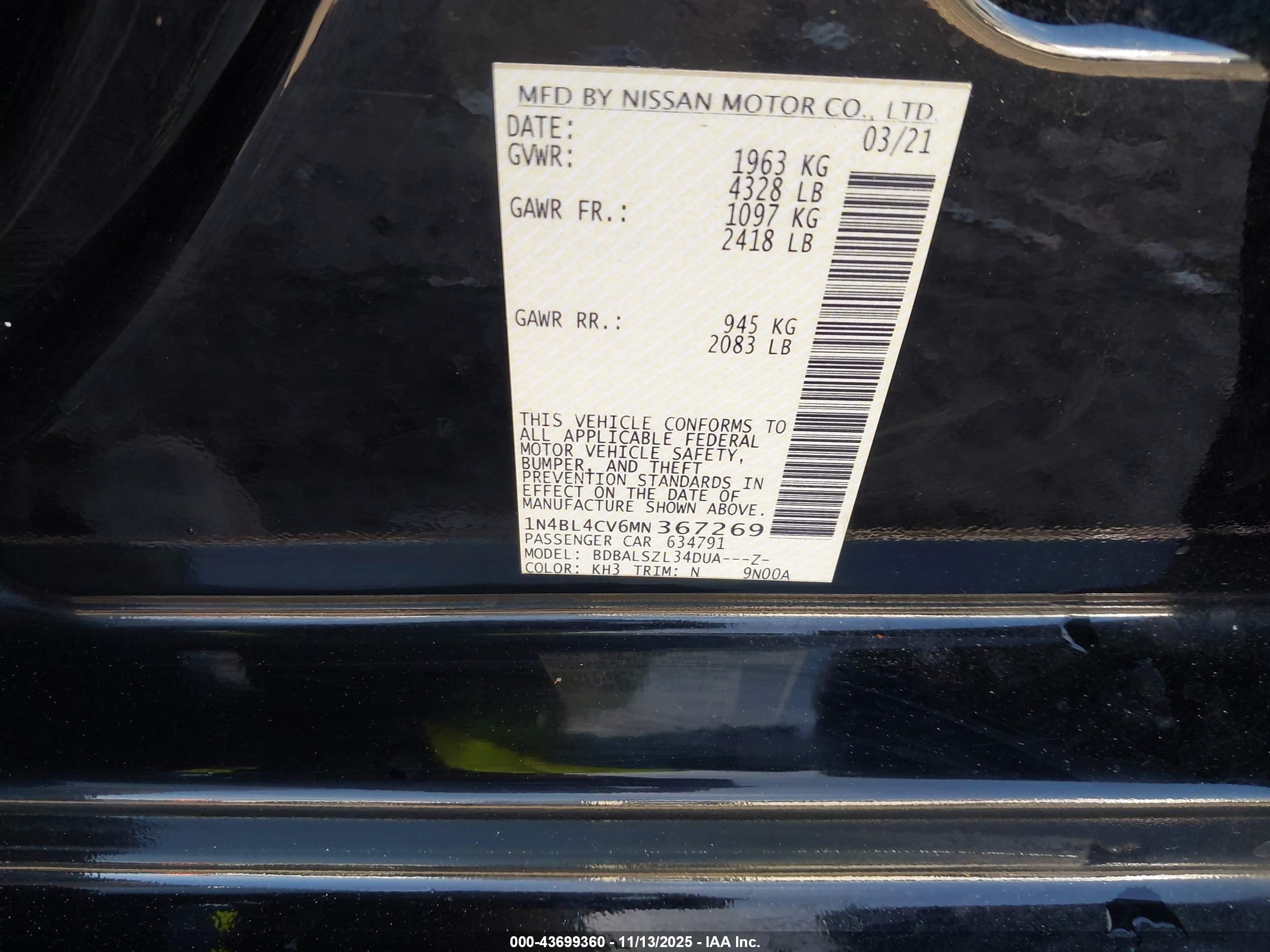 NISSAN ALTIMA image 9
