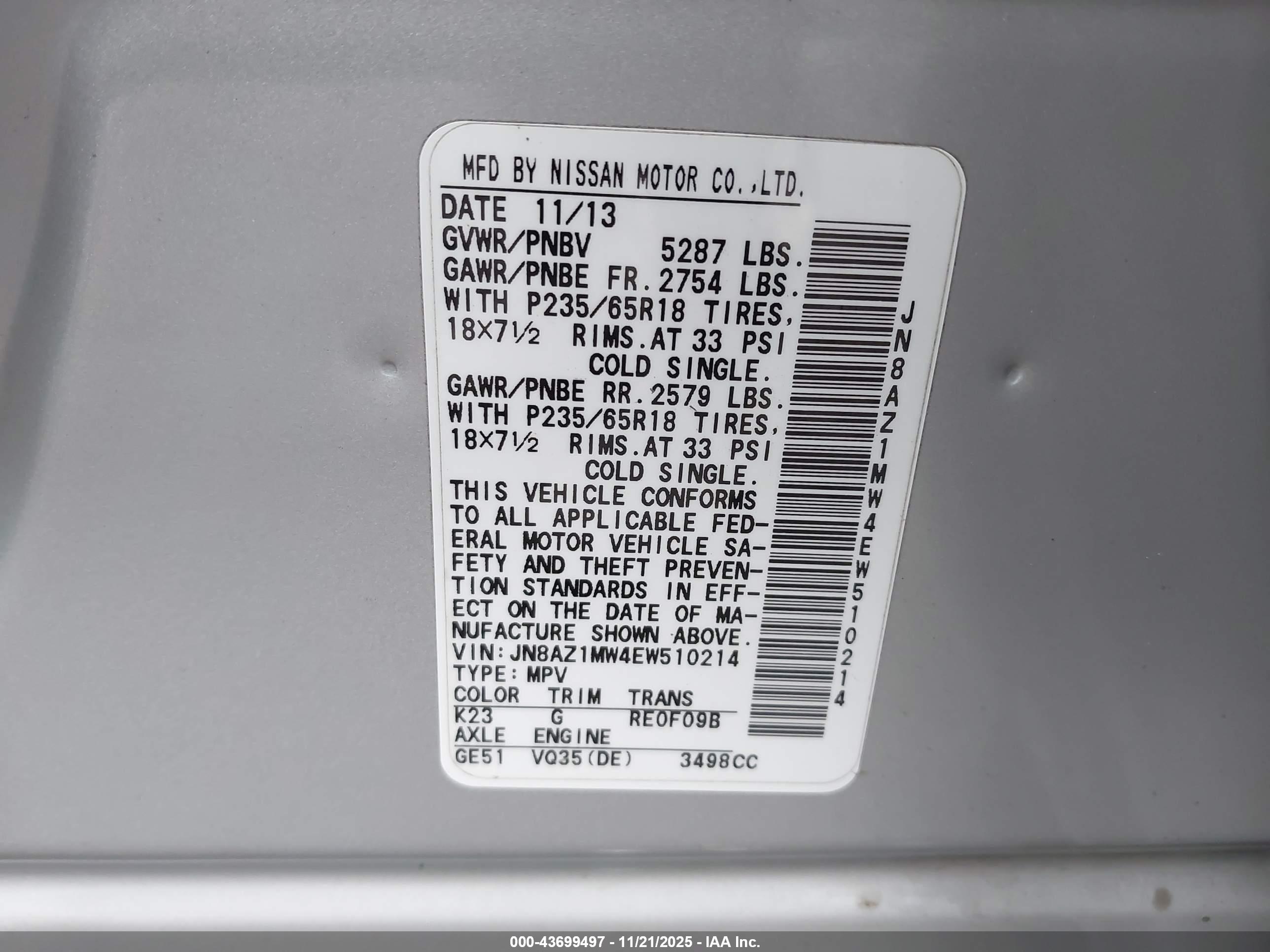 NISSAN MURANO image 9