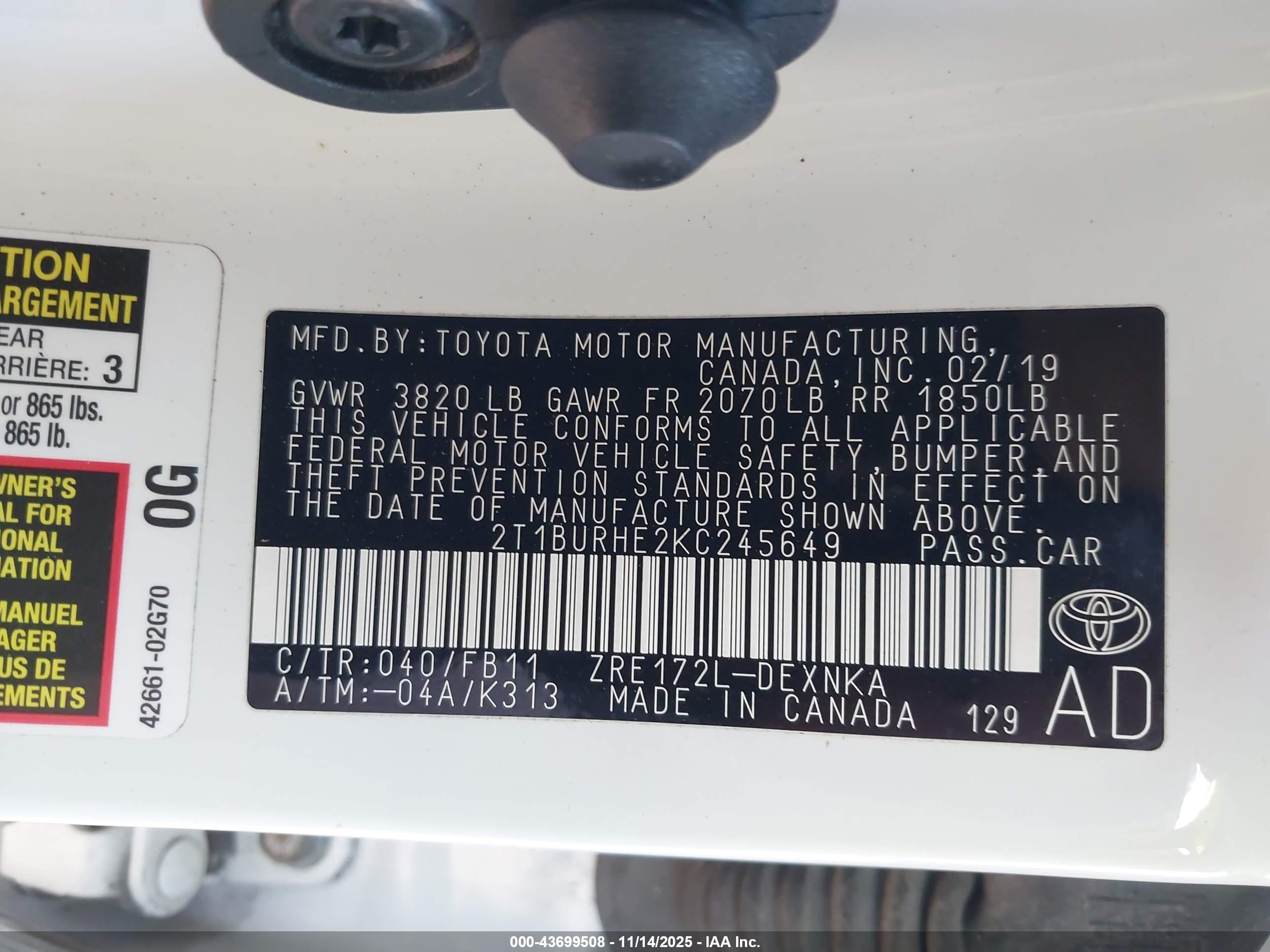 TOYOTA COROLLA image 9