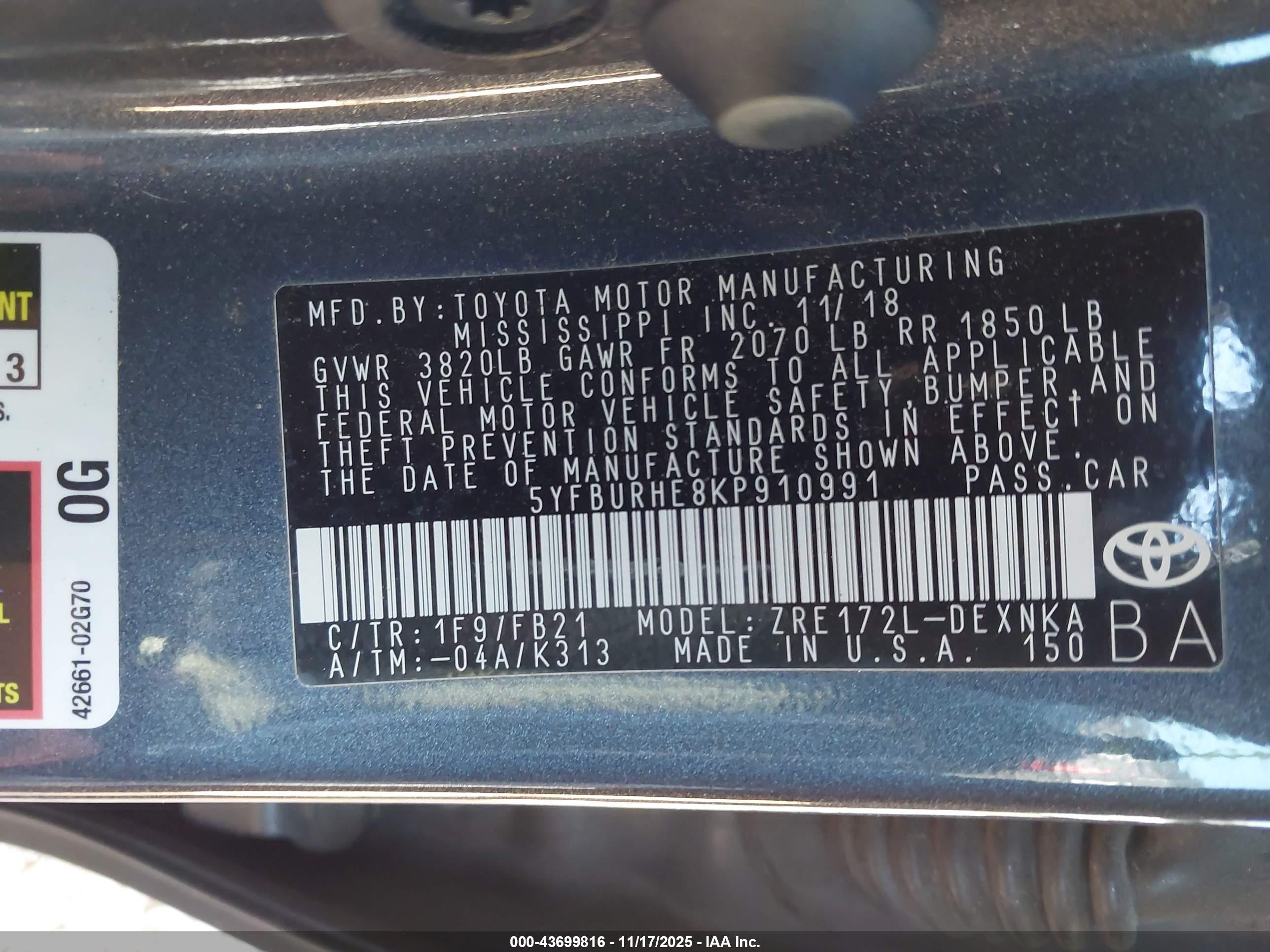 TOYOTA COROLLA image 9
