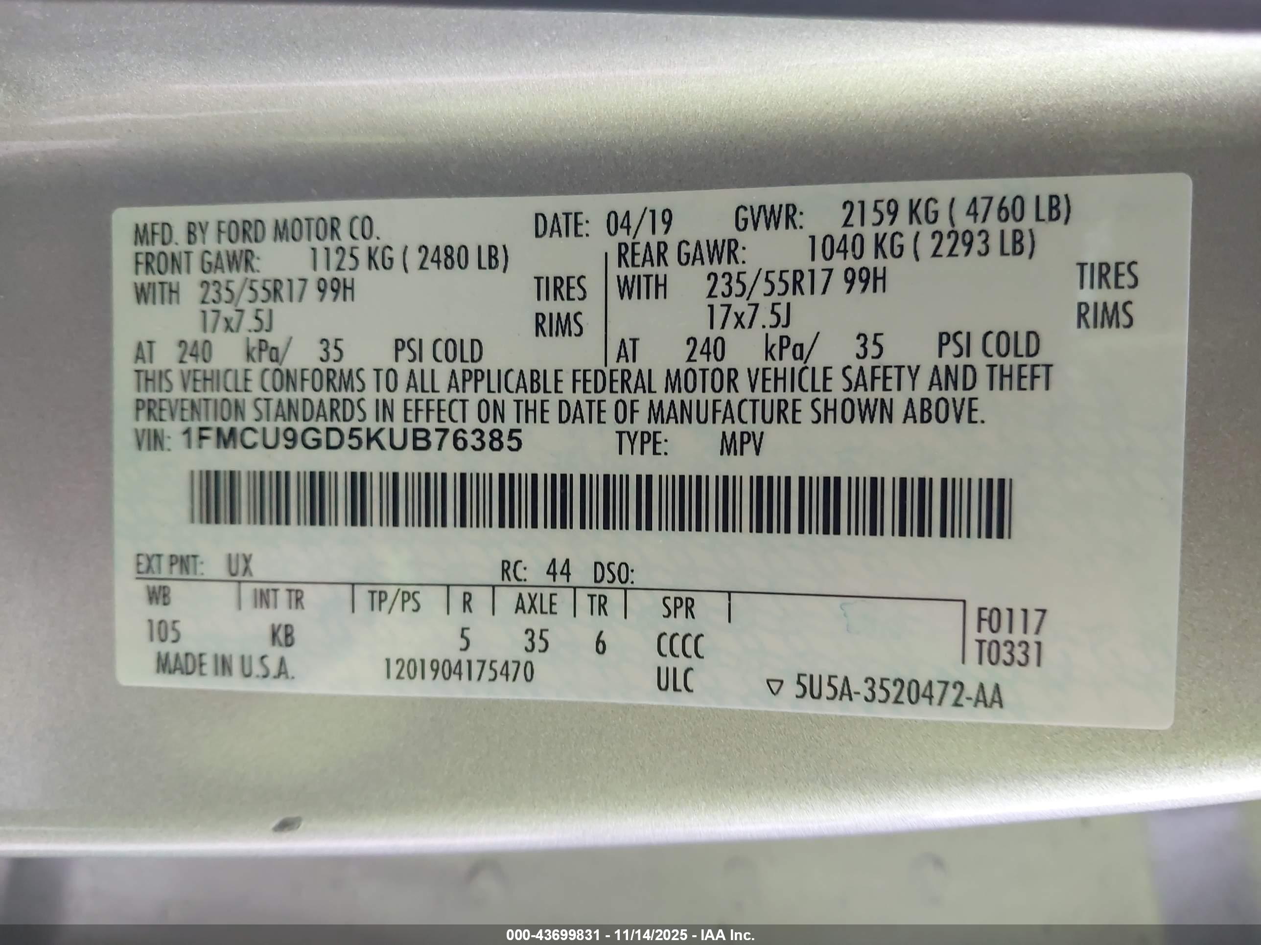 FORD ESCAPE image 9