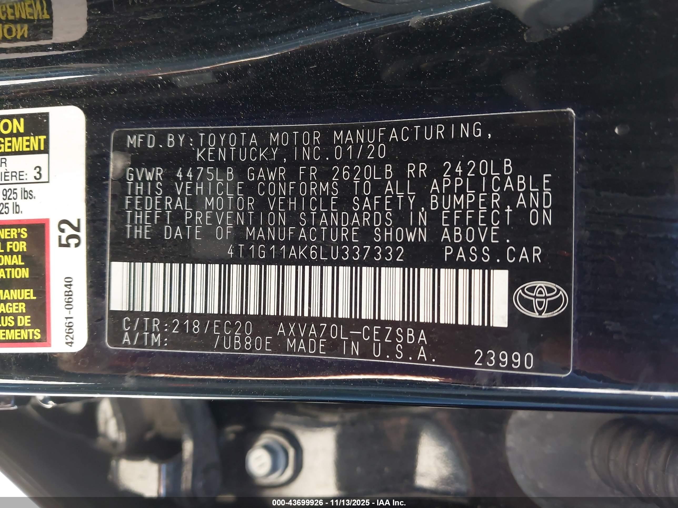 TOYOTA CAMRY image 9