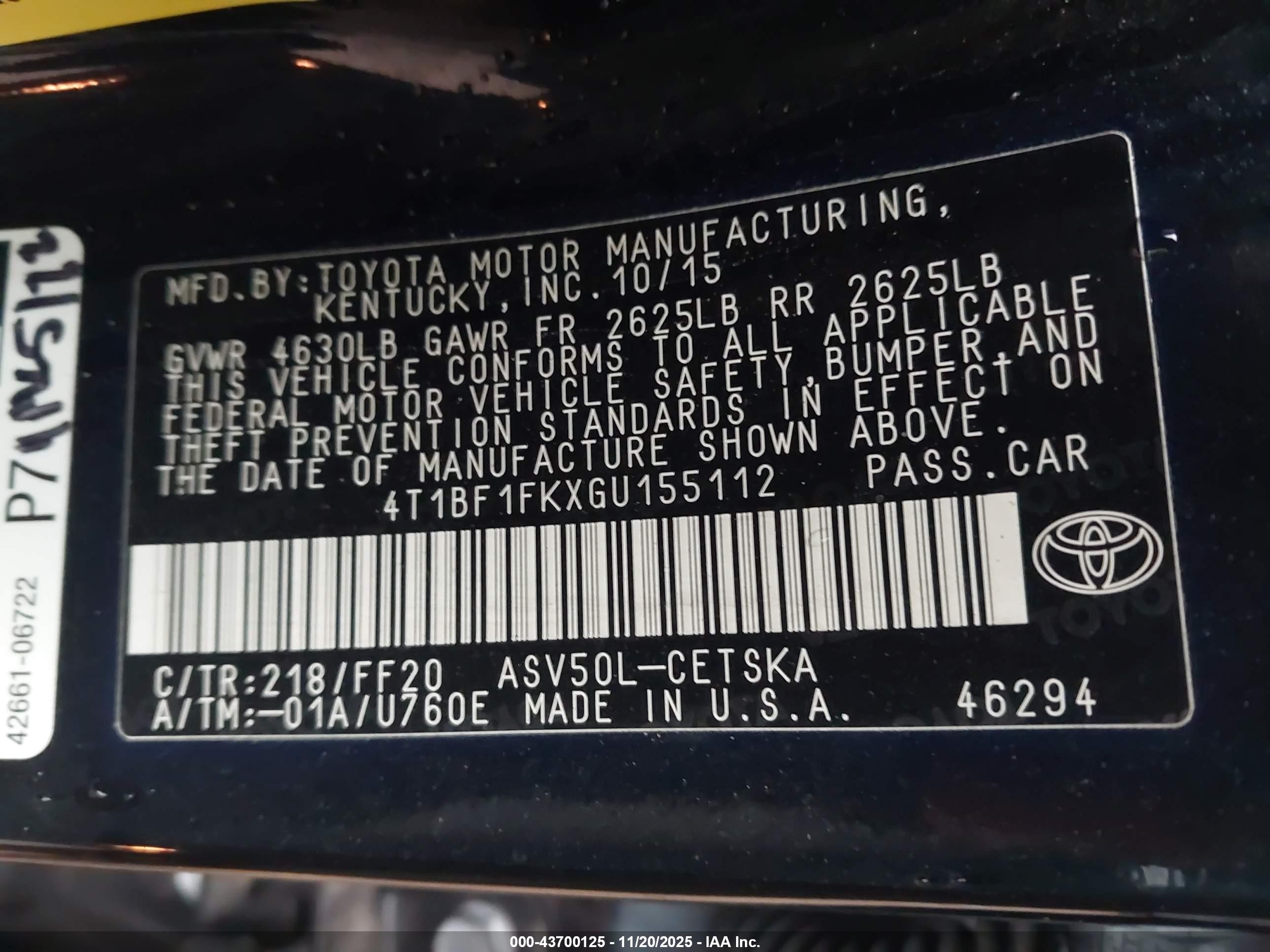 TOYOTA CAMRY image 9
