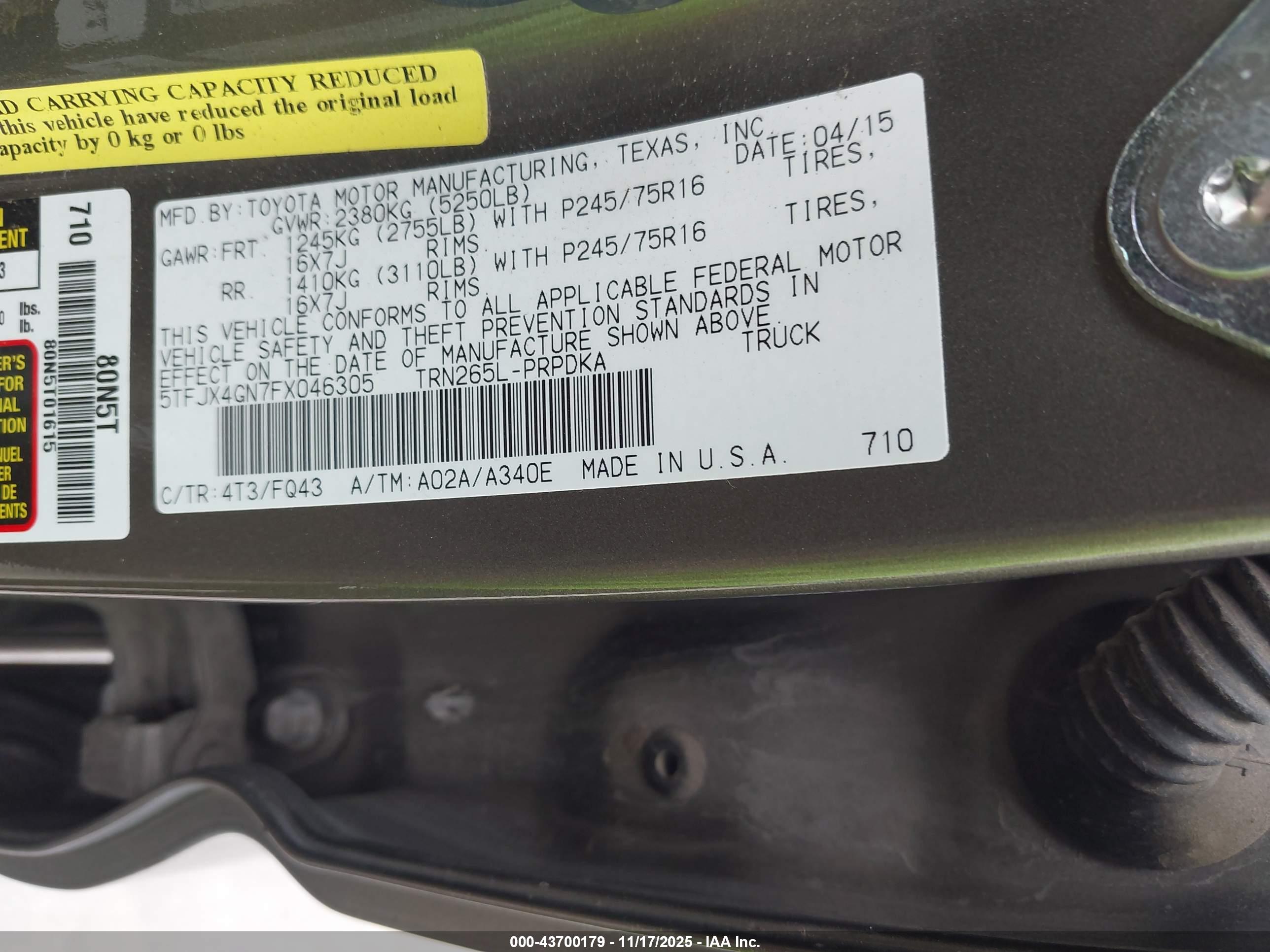 TOYOTA TACOMA image 9