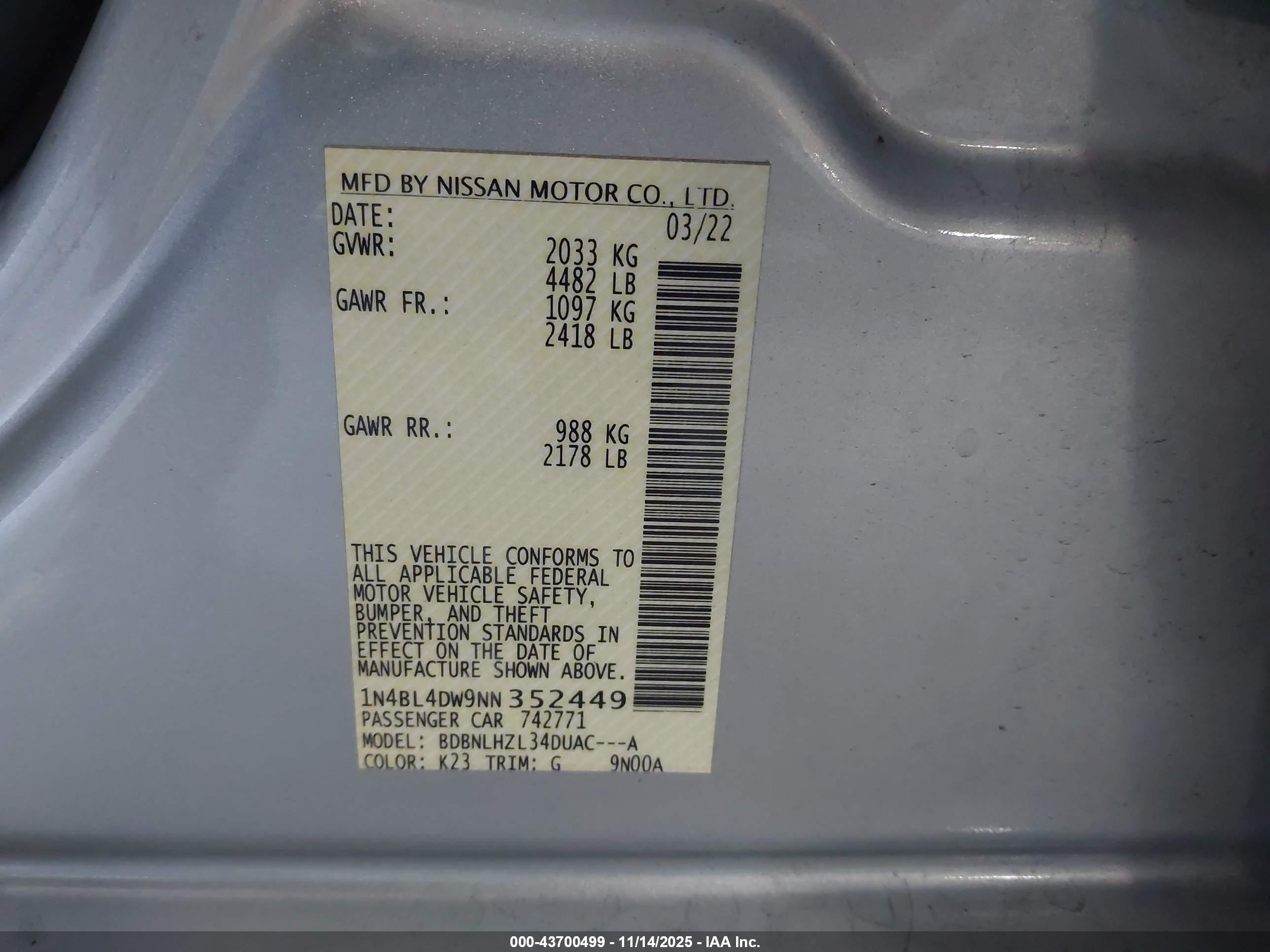 NISSAN ALTIMA image 9