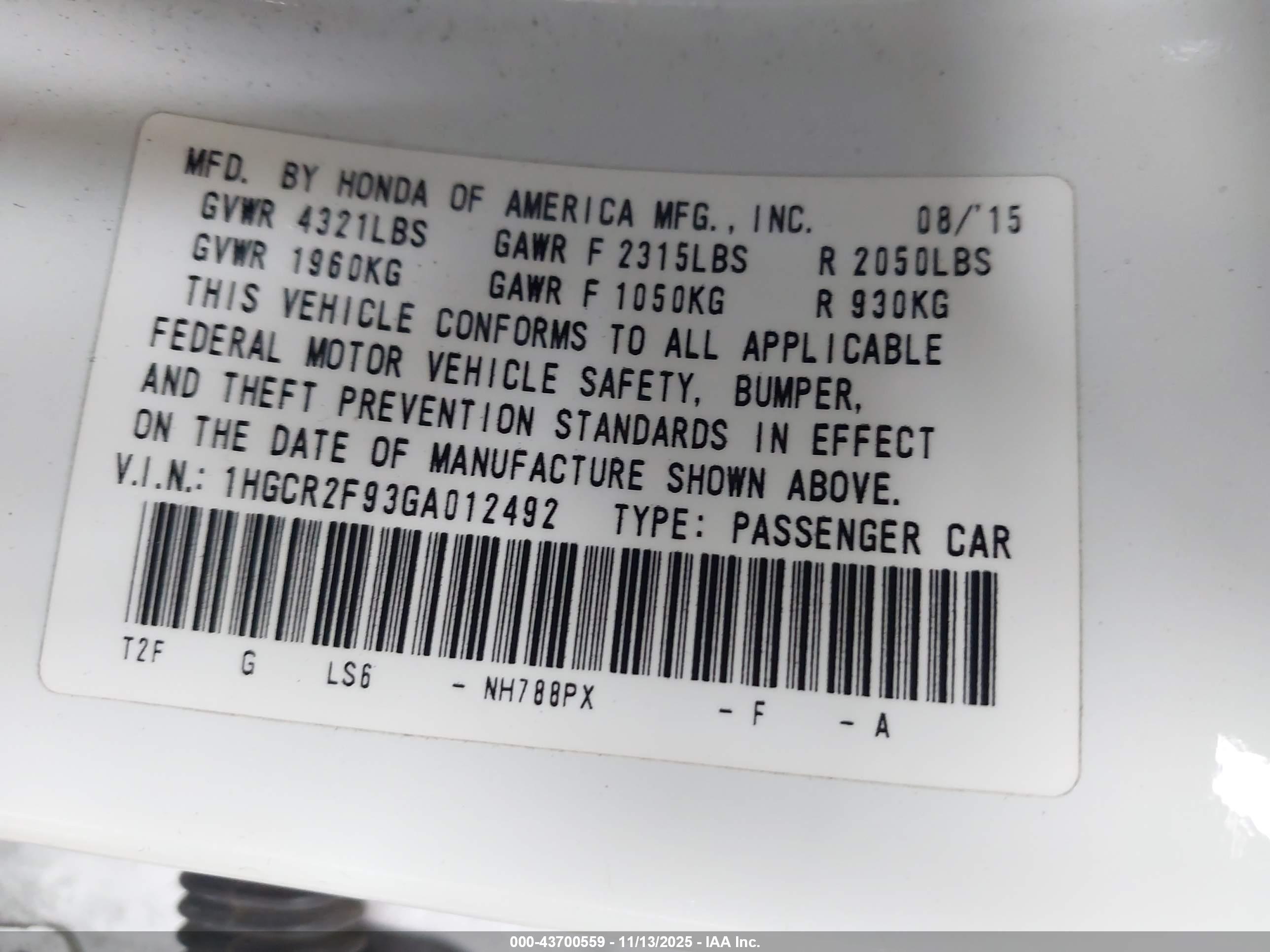 HONDA ACCORD image 9
