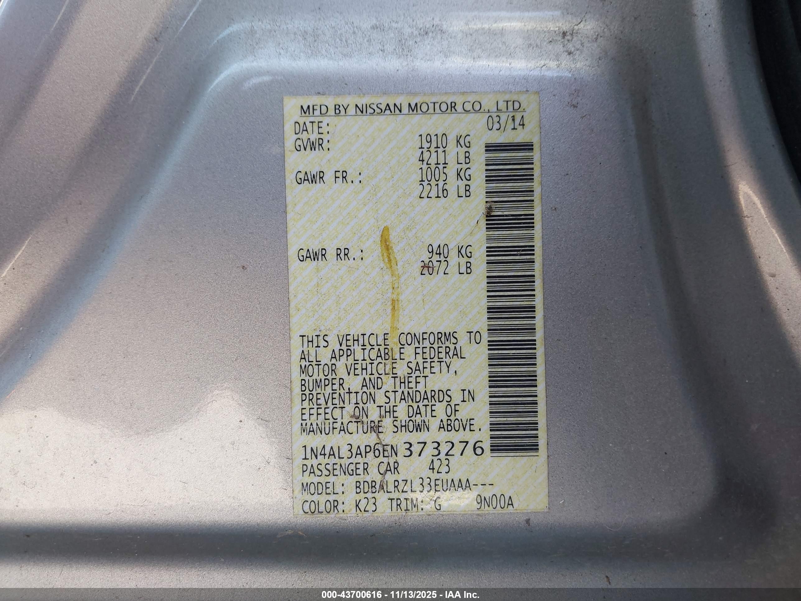 NISSAN ALTIMA image 9