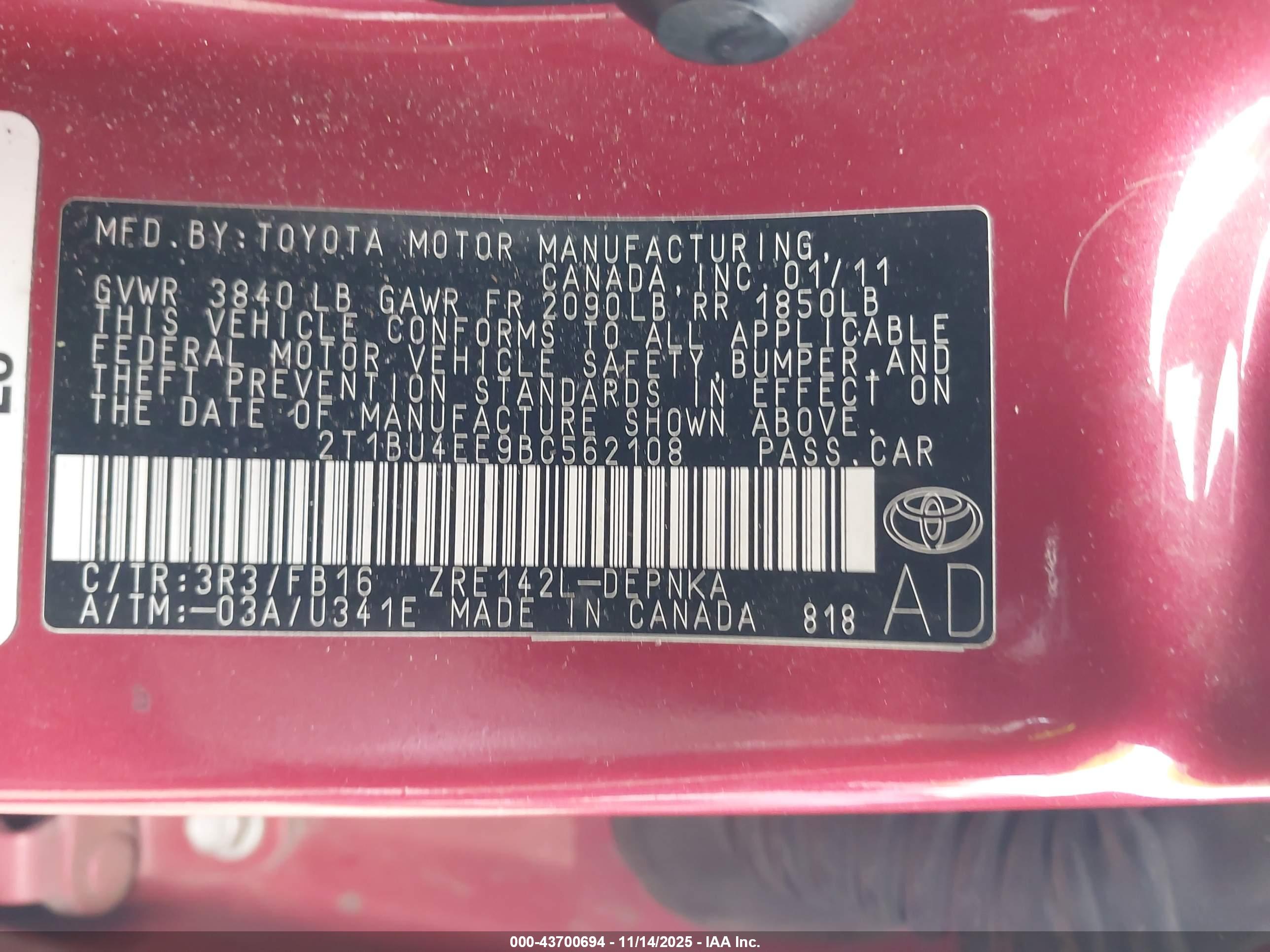 TOYOTA COROLLA image 9