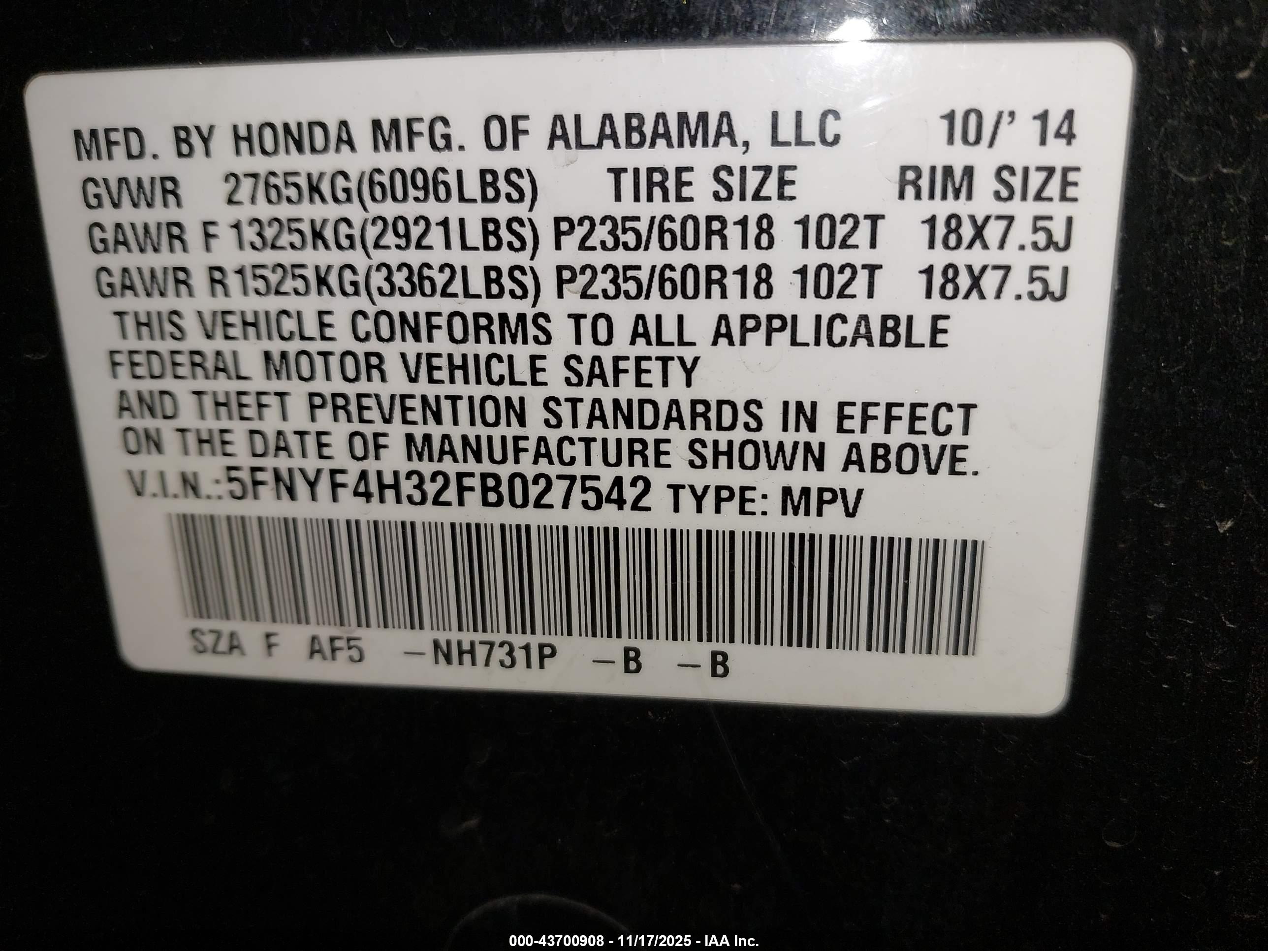 HONDA PILOT image 9
