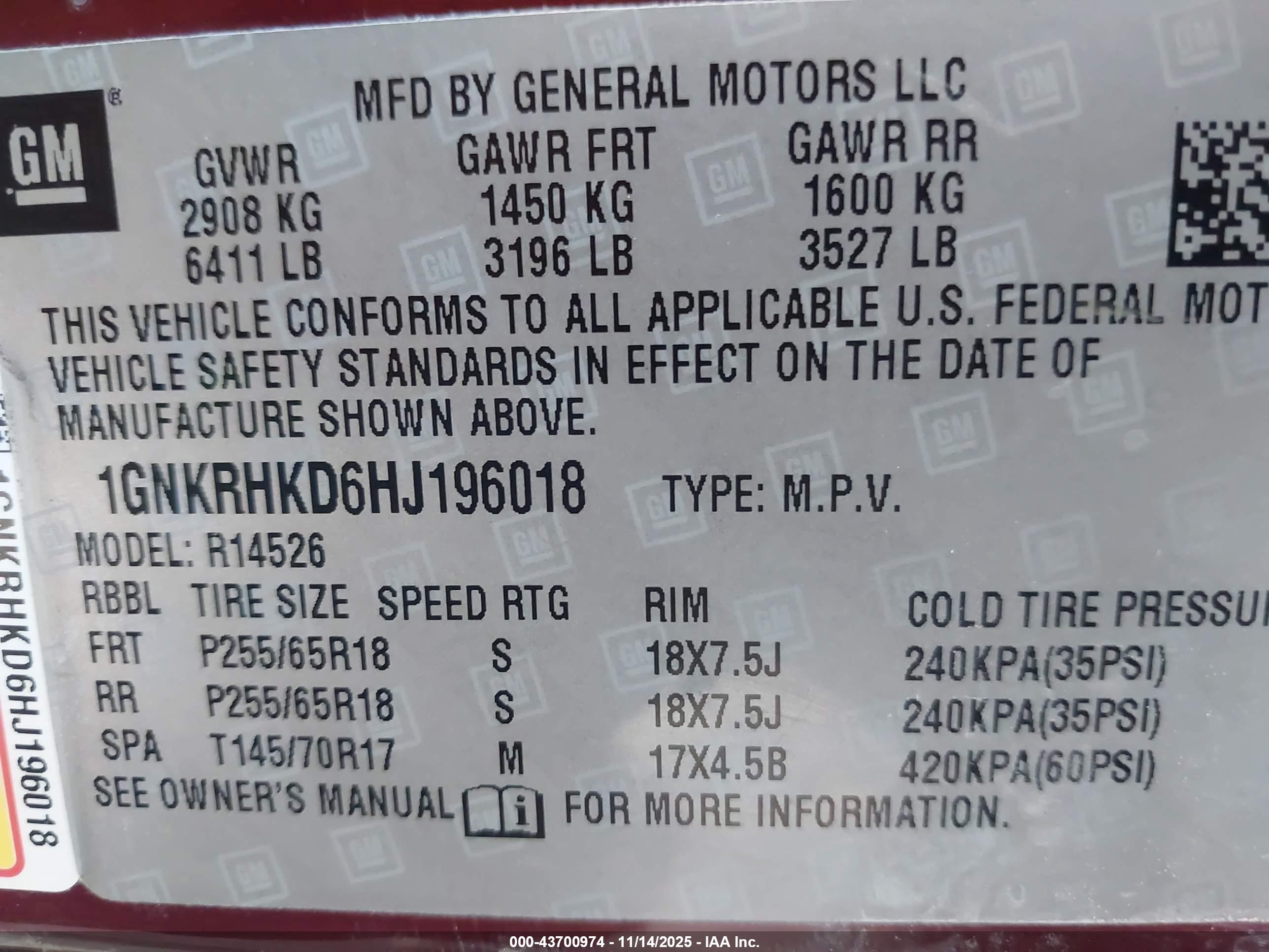CHEVROLET TRAVERSE image 9