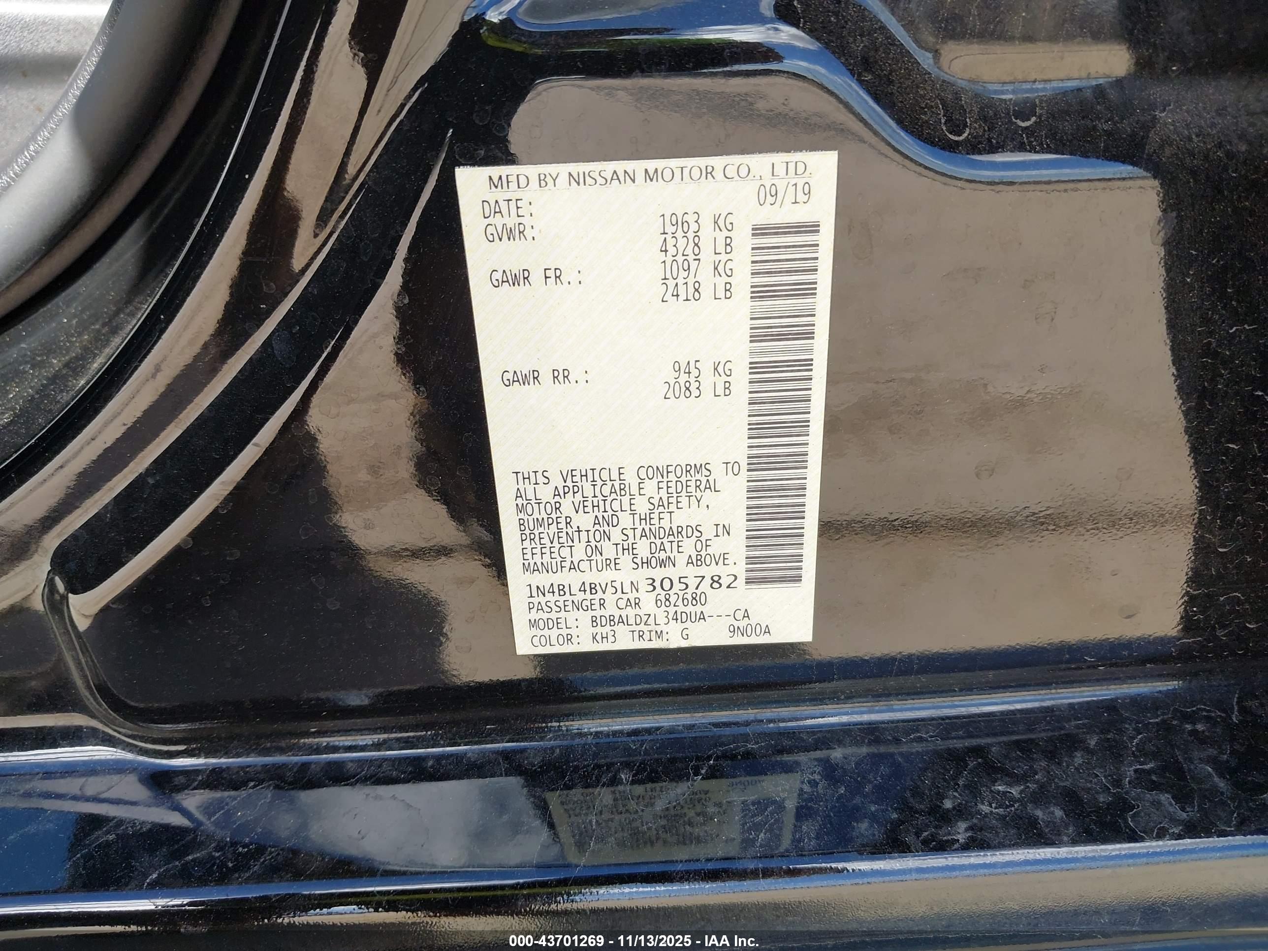NISSAN ALTIMA image 9