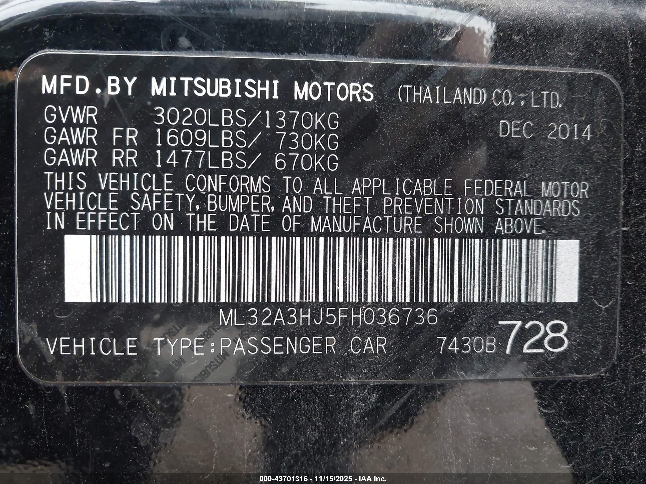 MITSUBISHI MIRAGE image 9