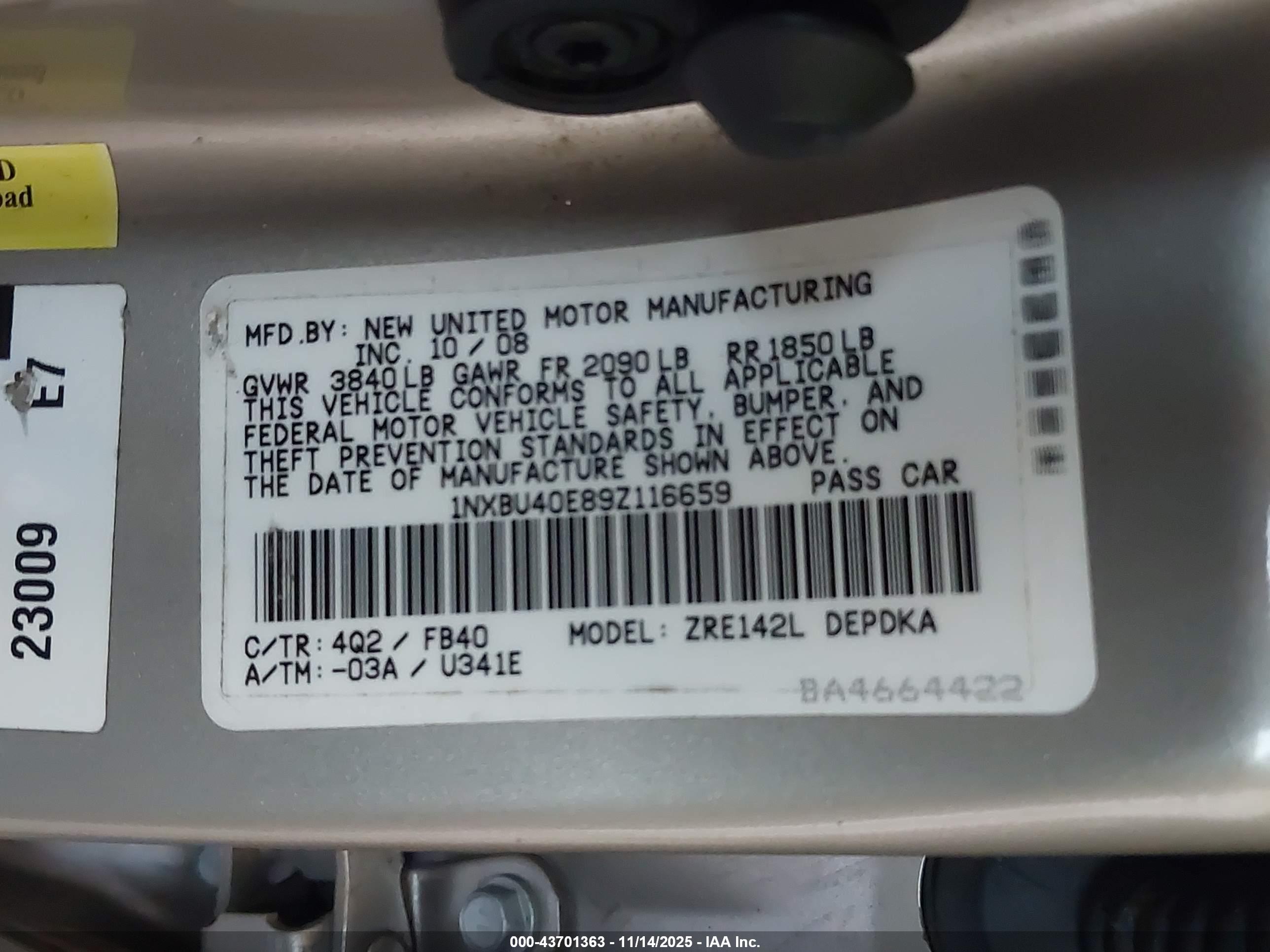 TOYOTA COROLLA image 9