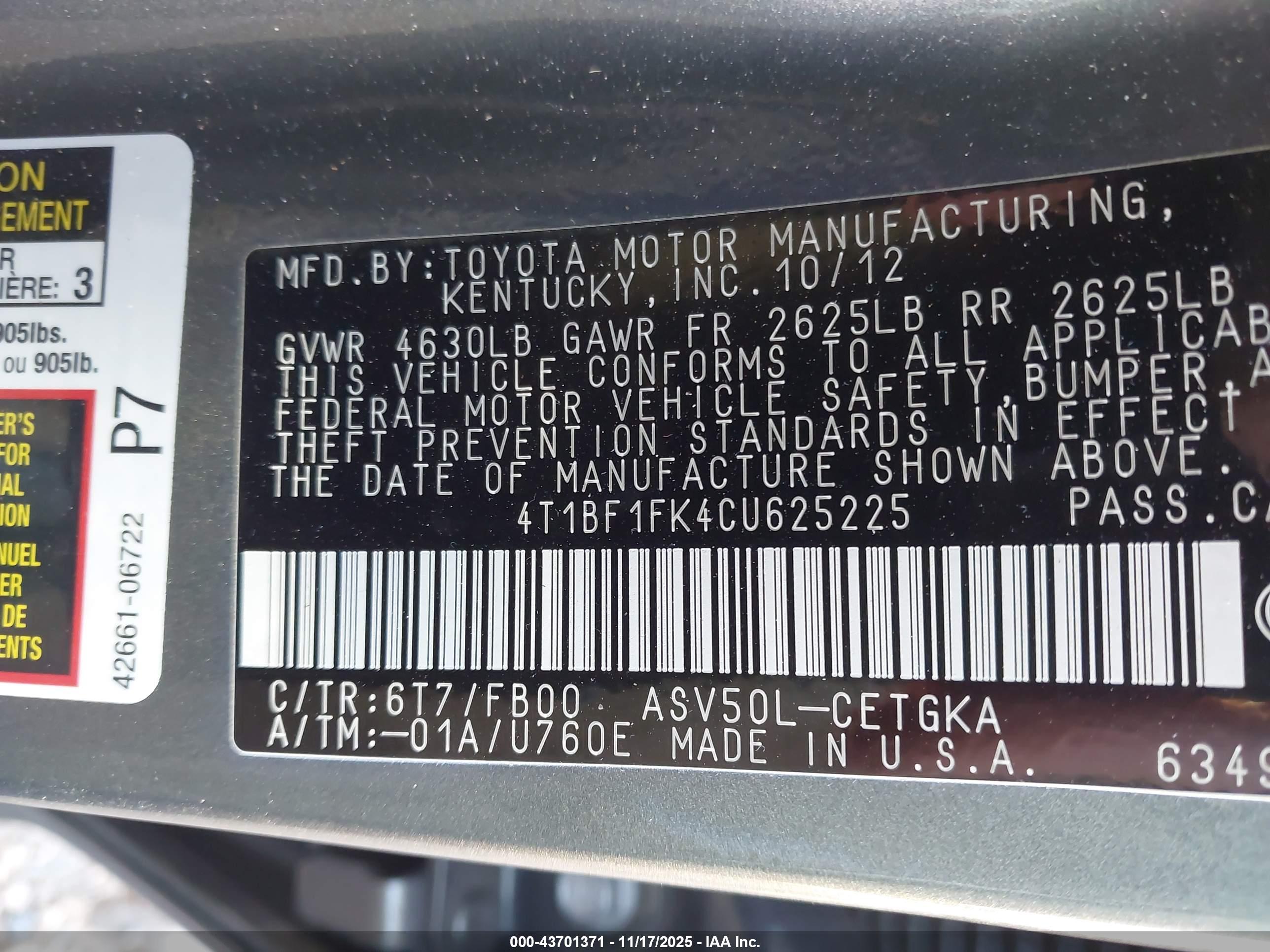TOYOTA CAMRY image 9