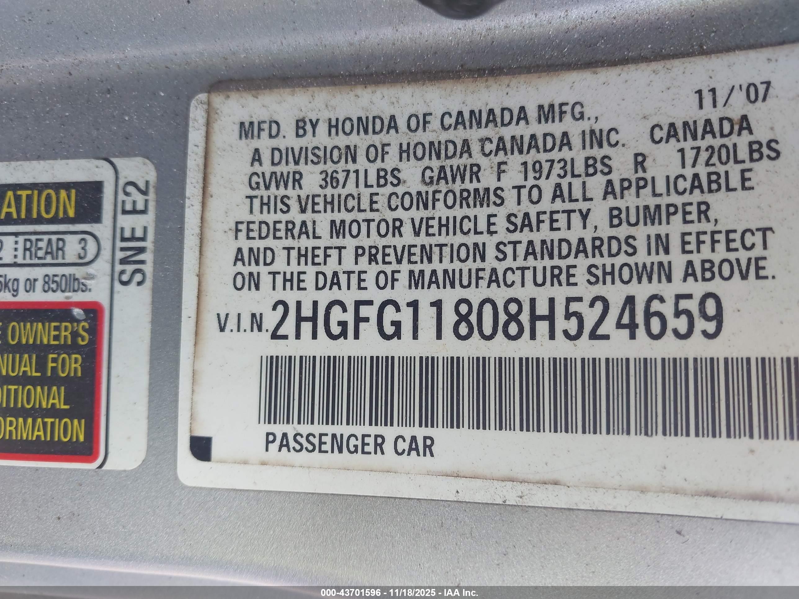 HONDA CIVIC image 9