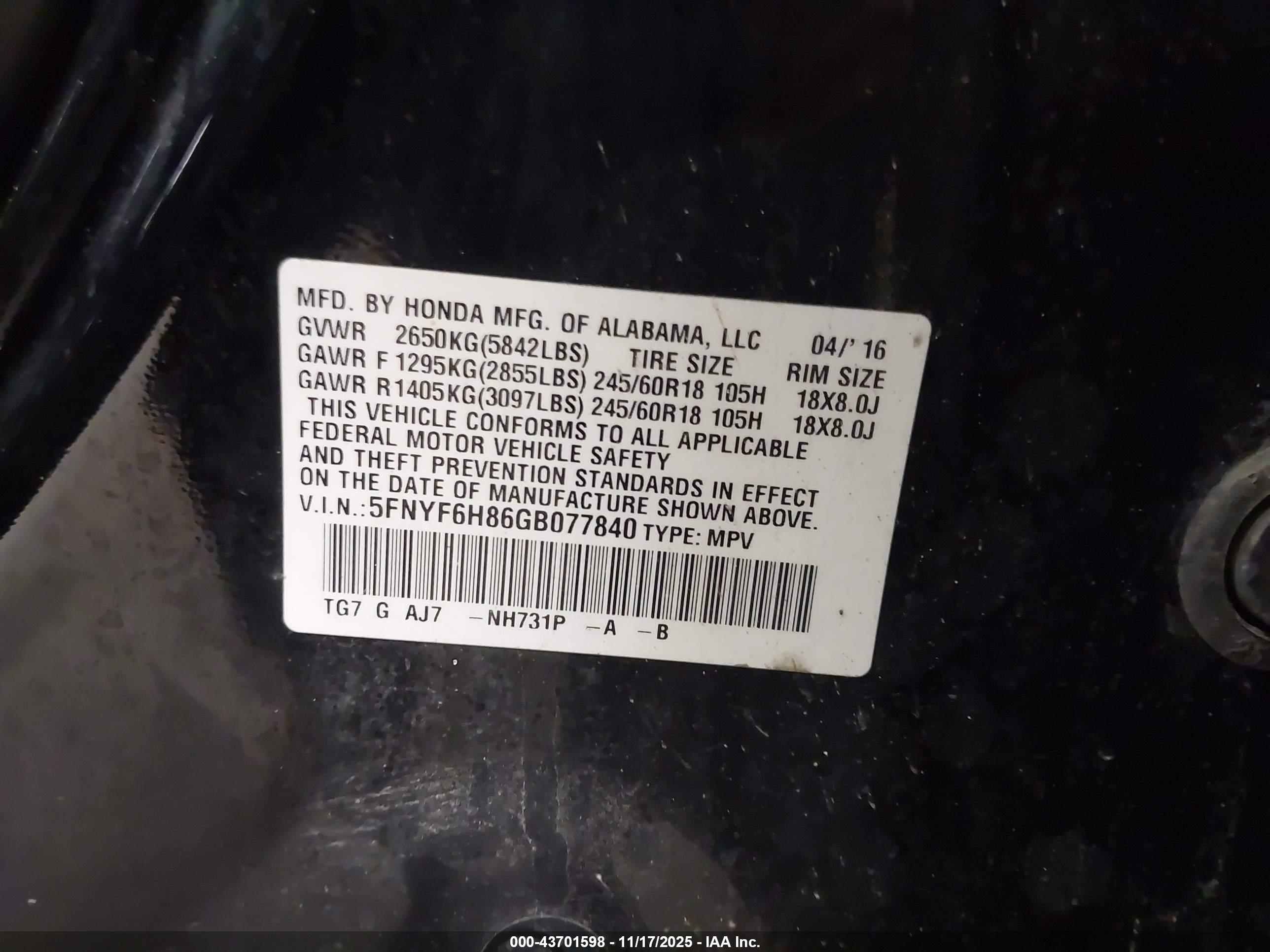HONDA PILOT image 9