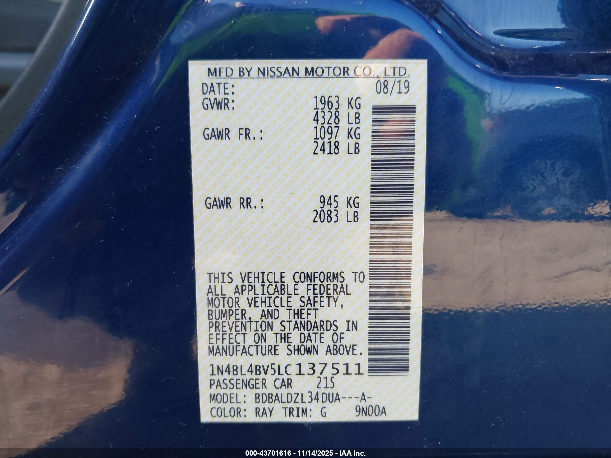 NISSAN ALTIMA image 9