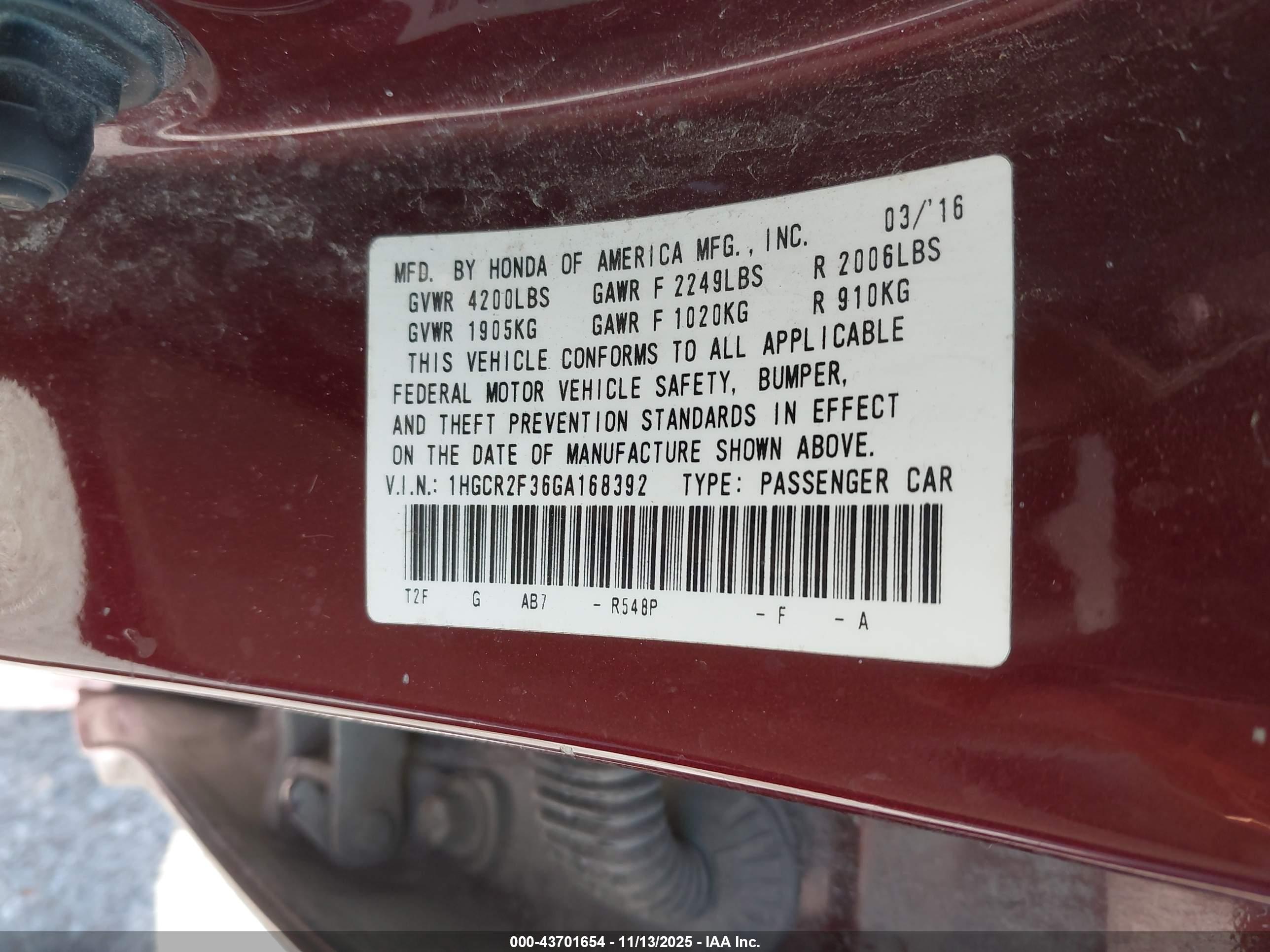 HONDA ACCORD image 9