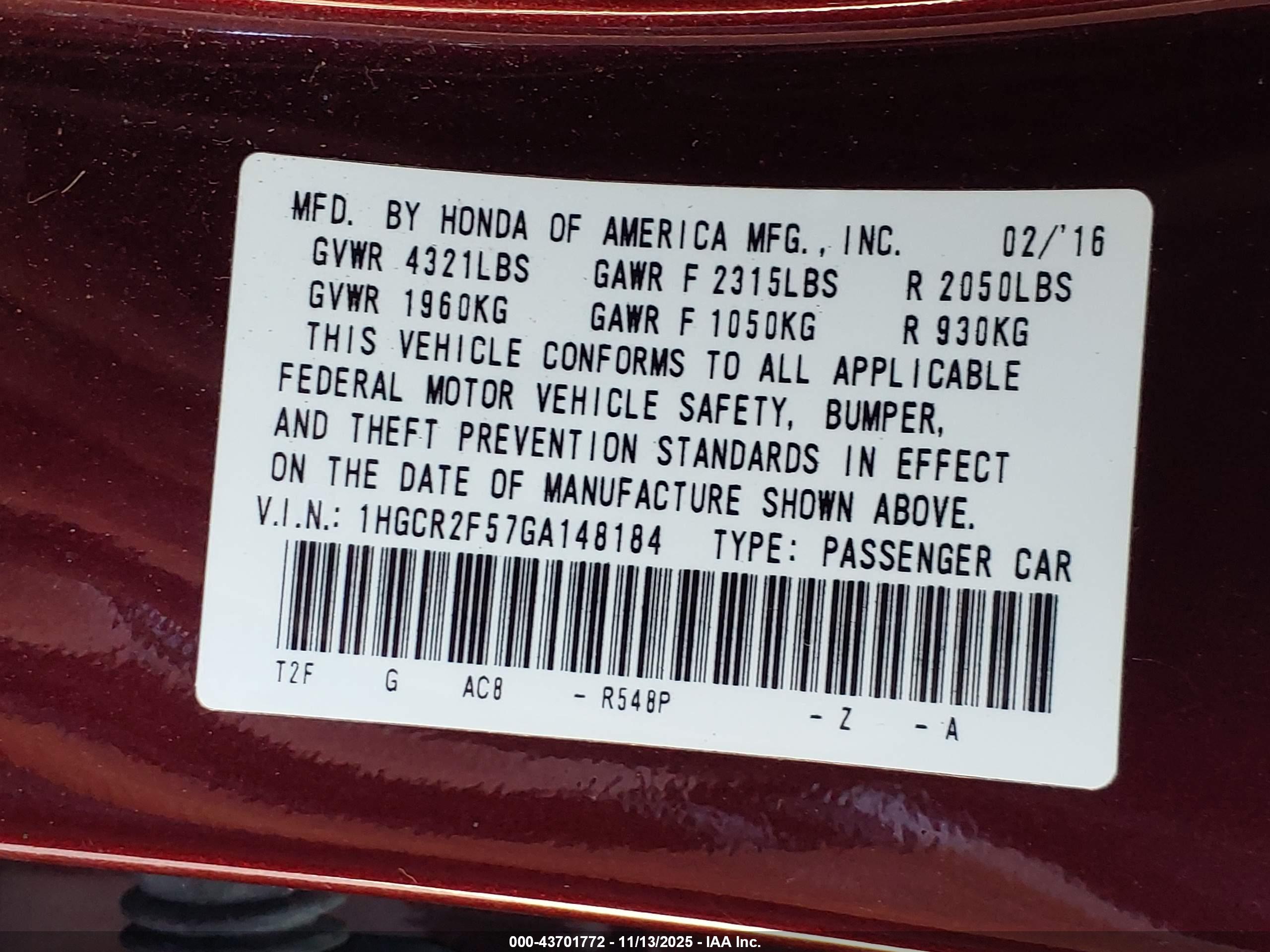HONDA ACCORD image 9