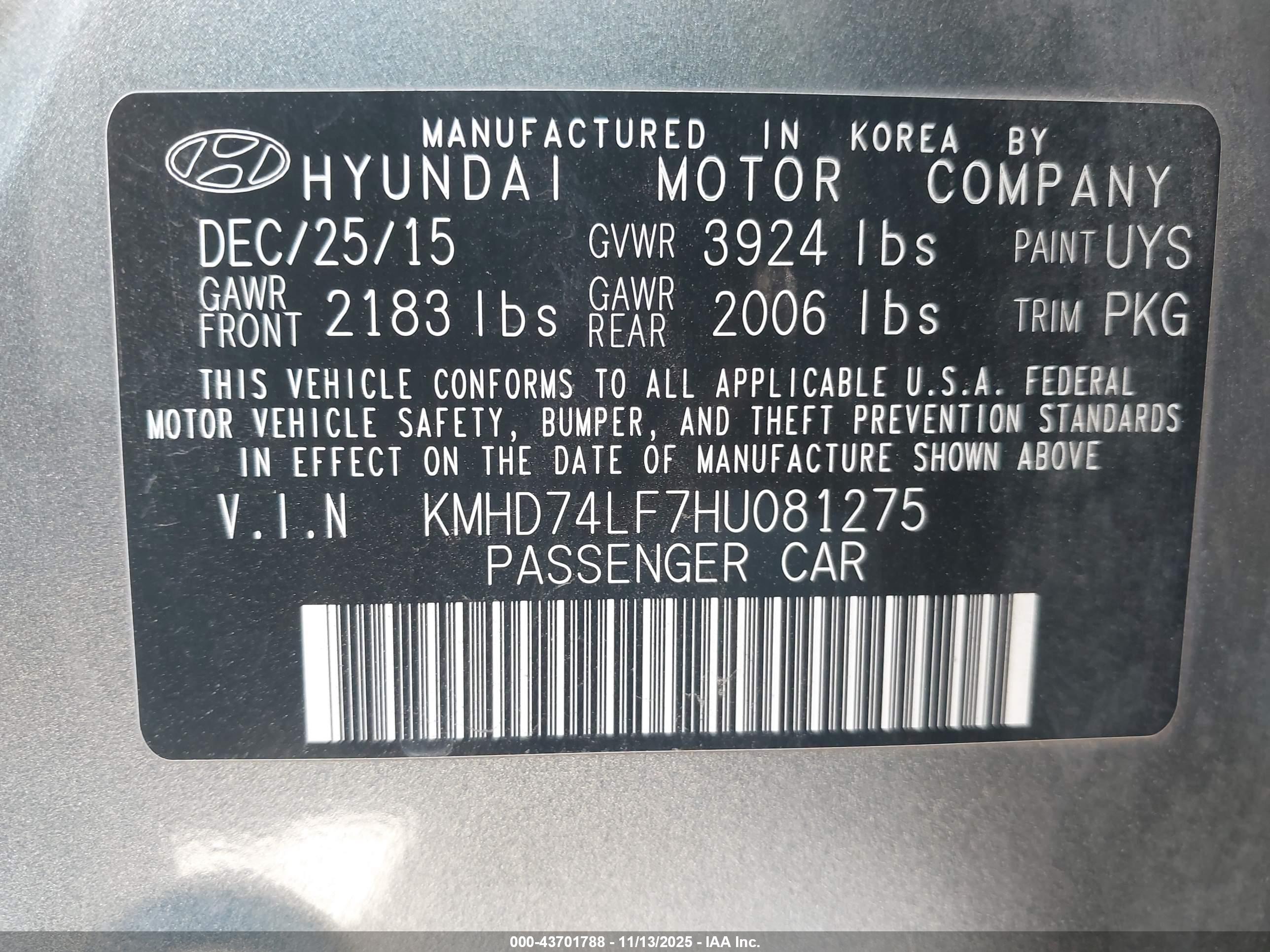 HYUNDAI ELANTRA image 9