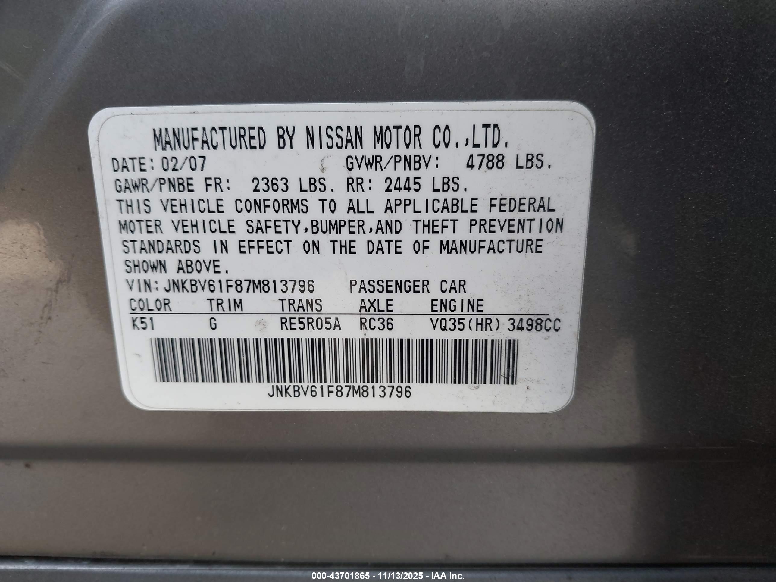 INFINITI G35X image 9