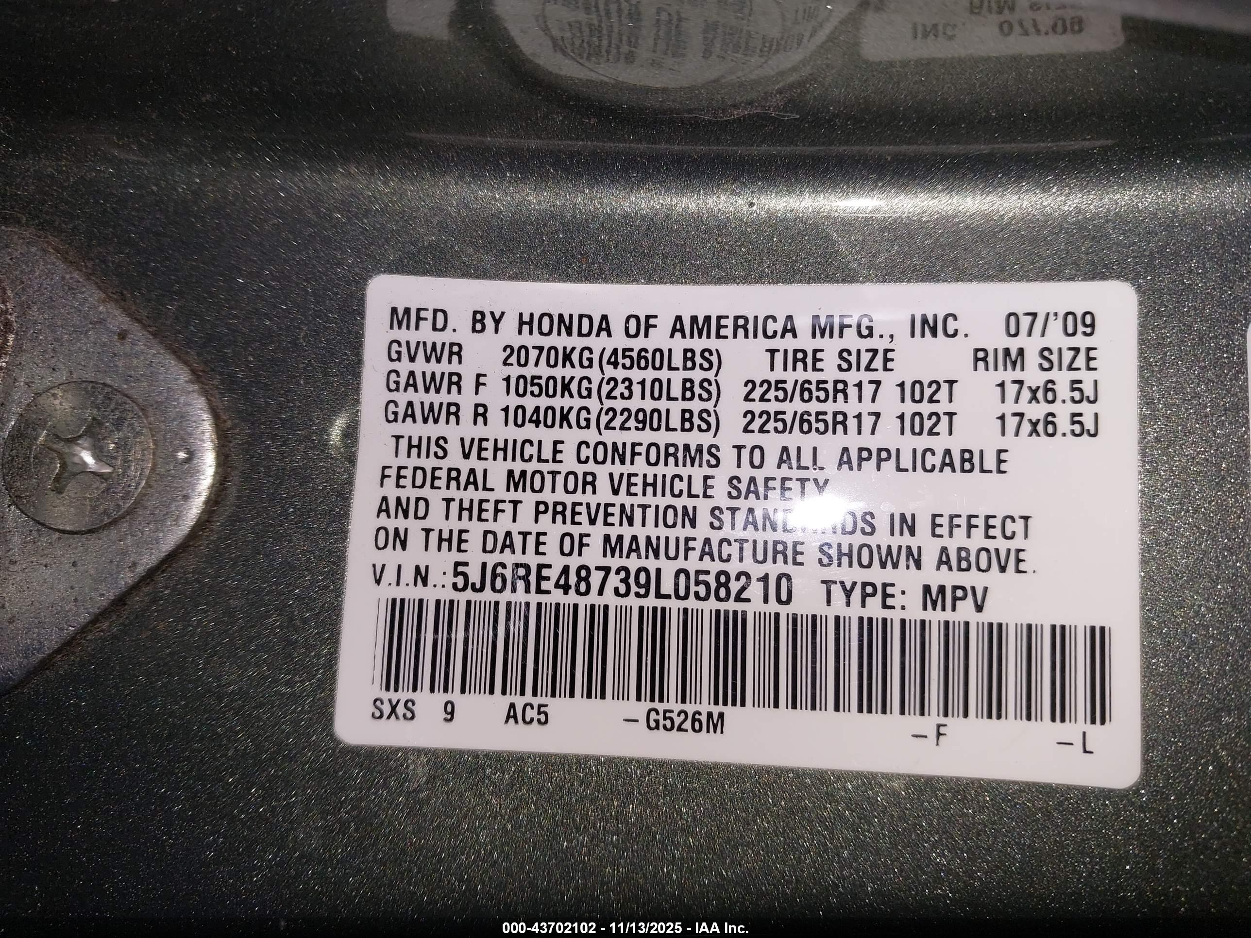 HONDA CR-V image 9