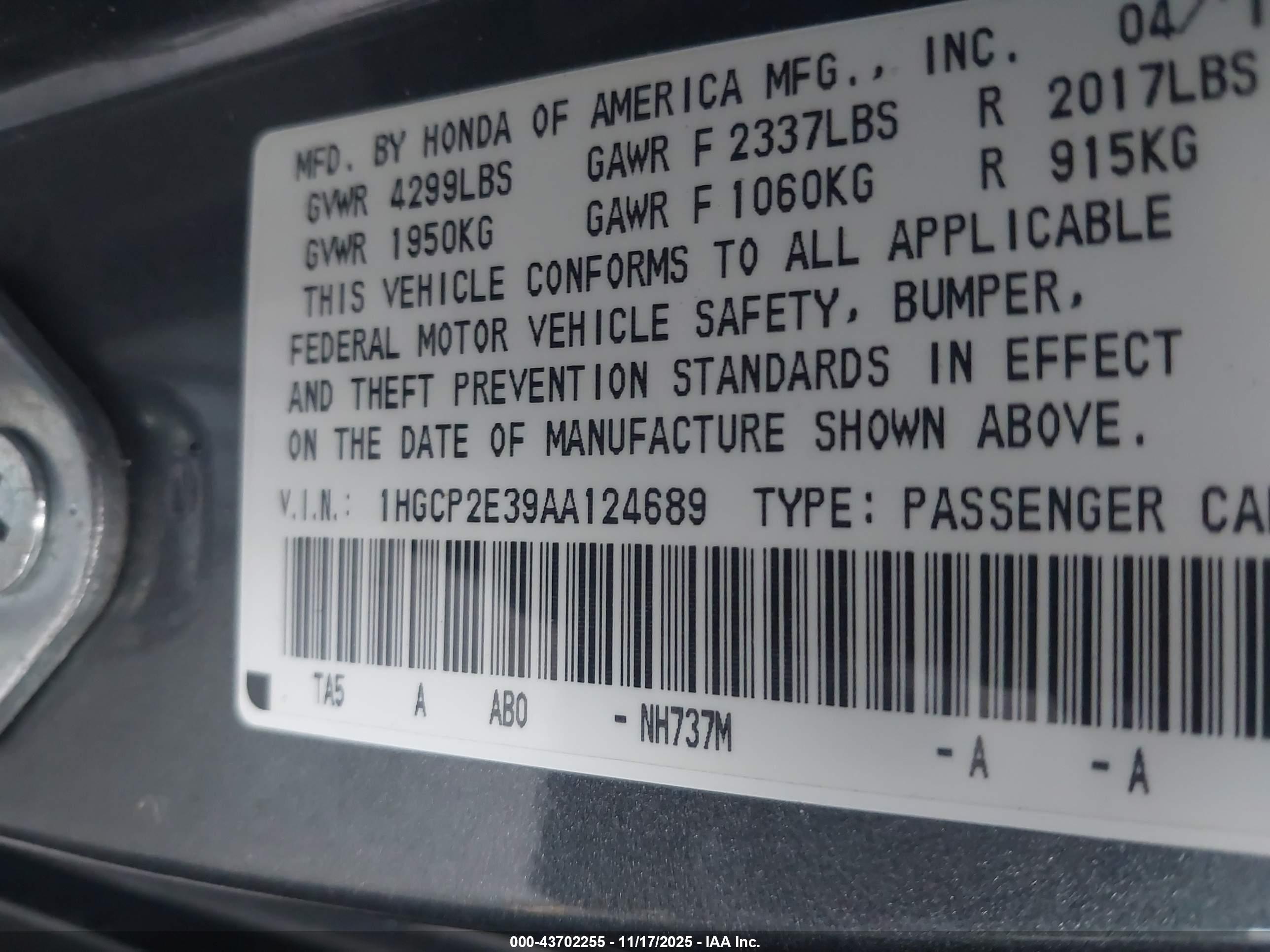 HONDA ACCORD image 9