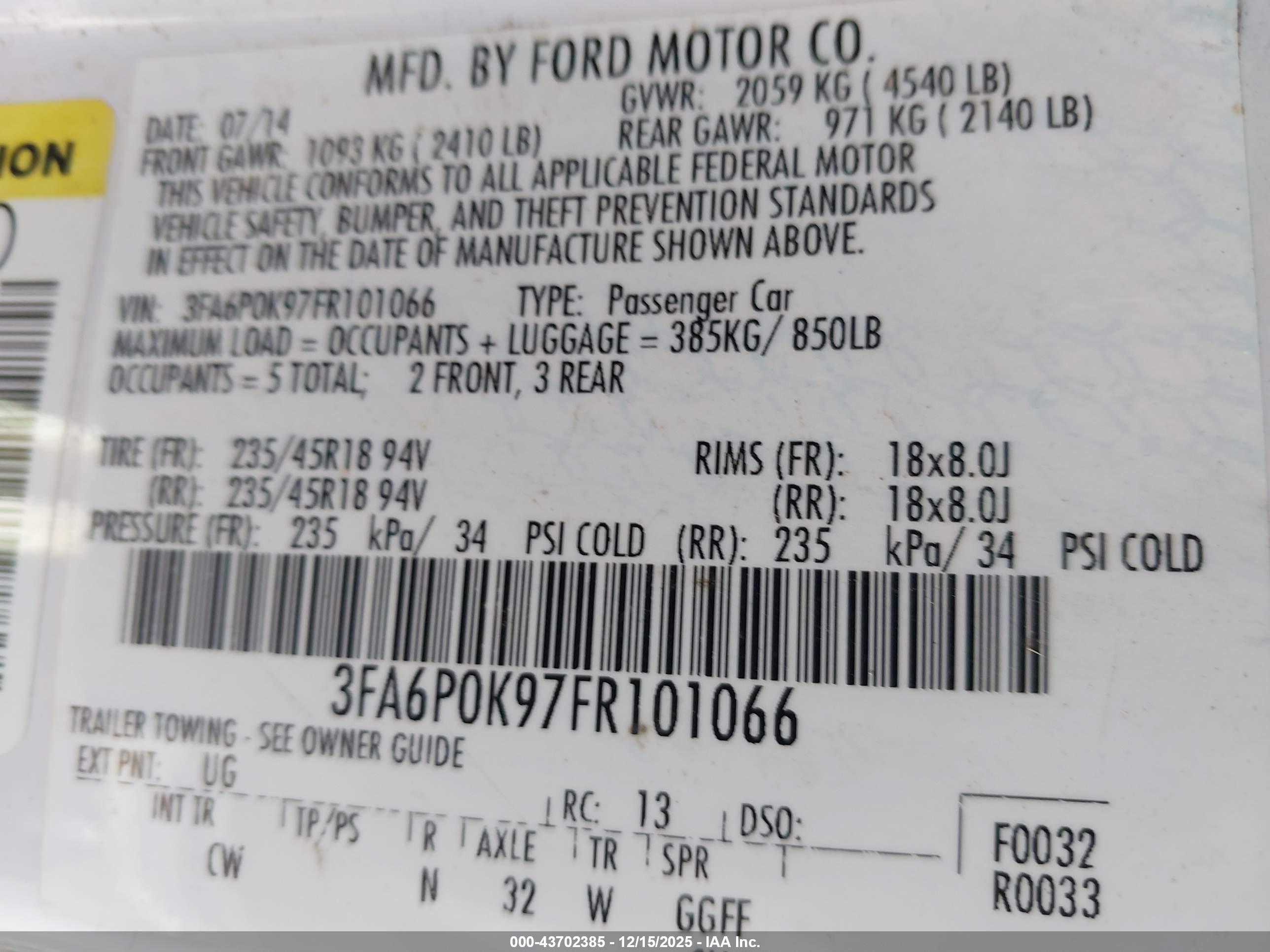 FORD FUSION image 9