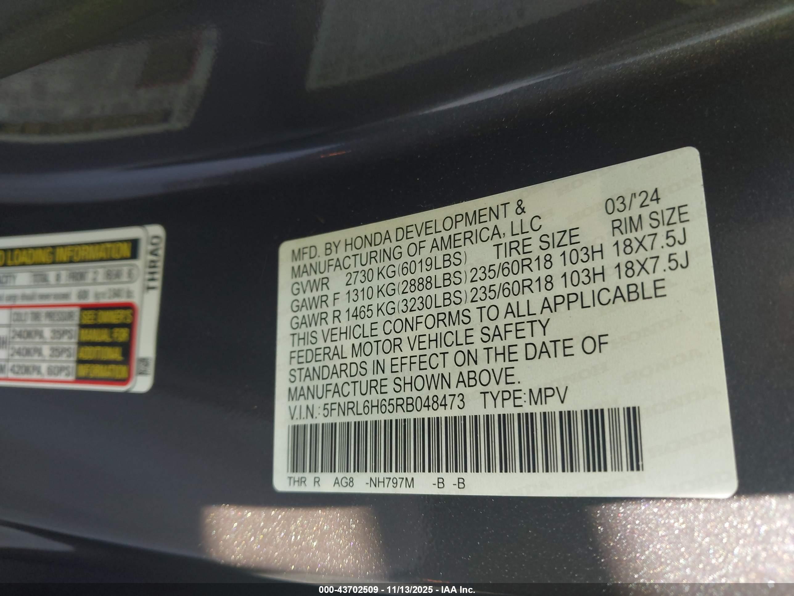 HONDA ODYSSEY image 9