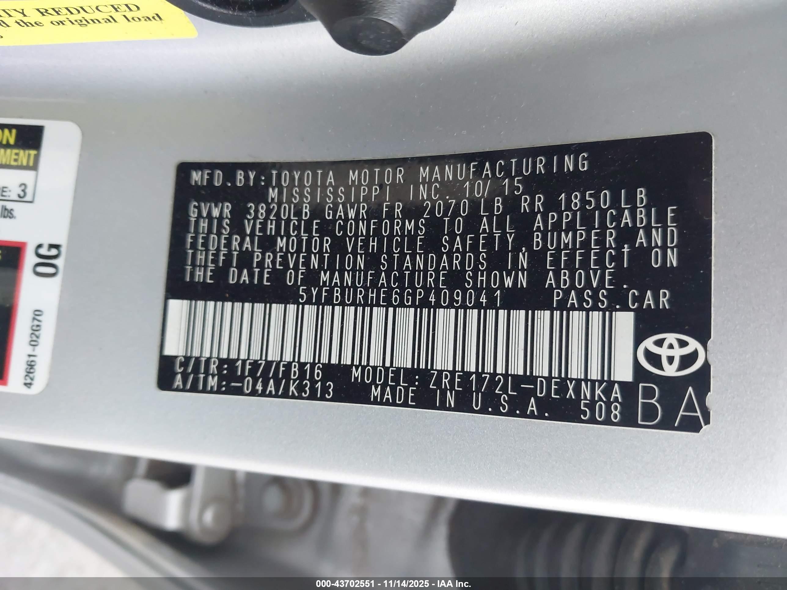 TOYOTA COROLLA image 9