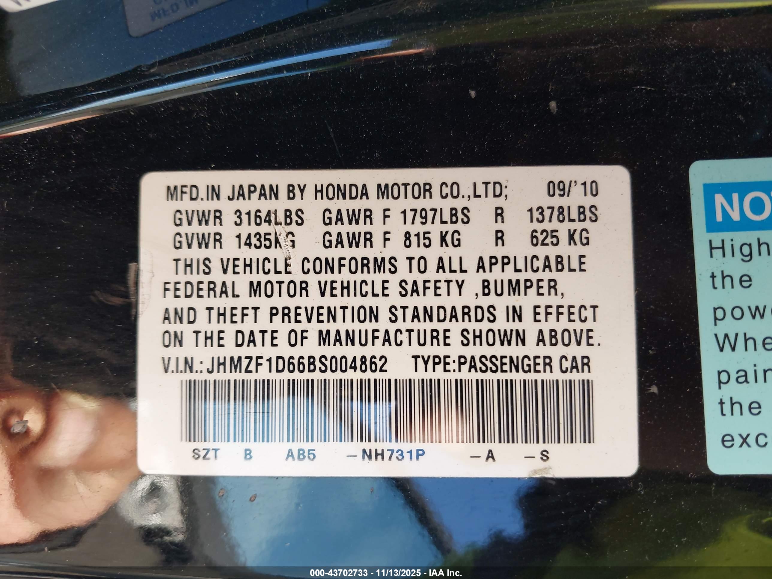 HONDA CR-Z image 9