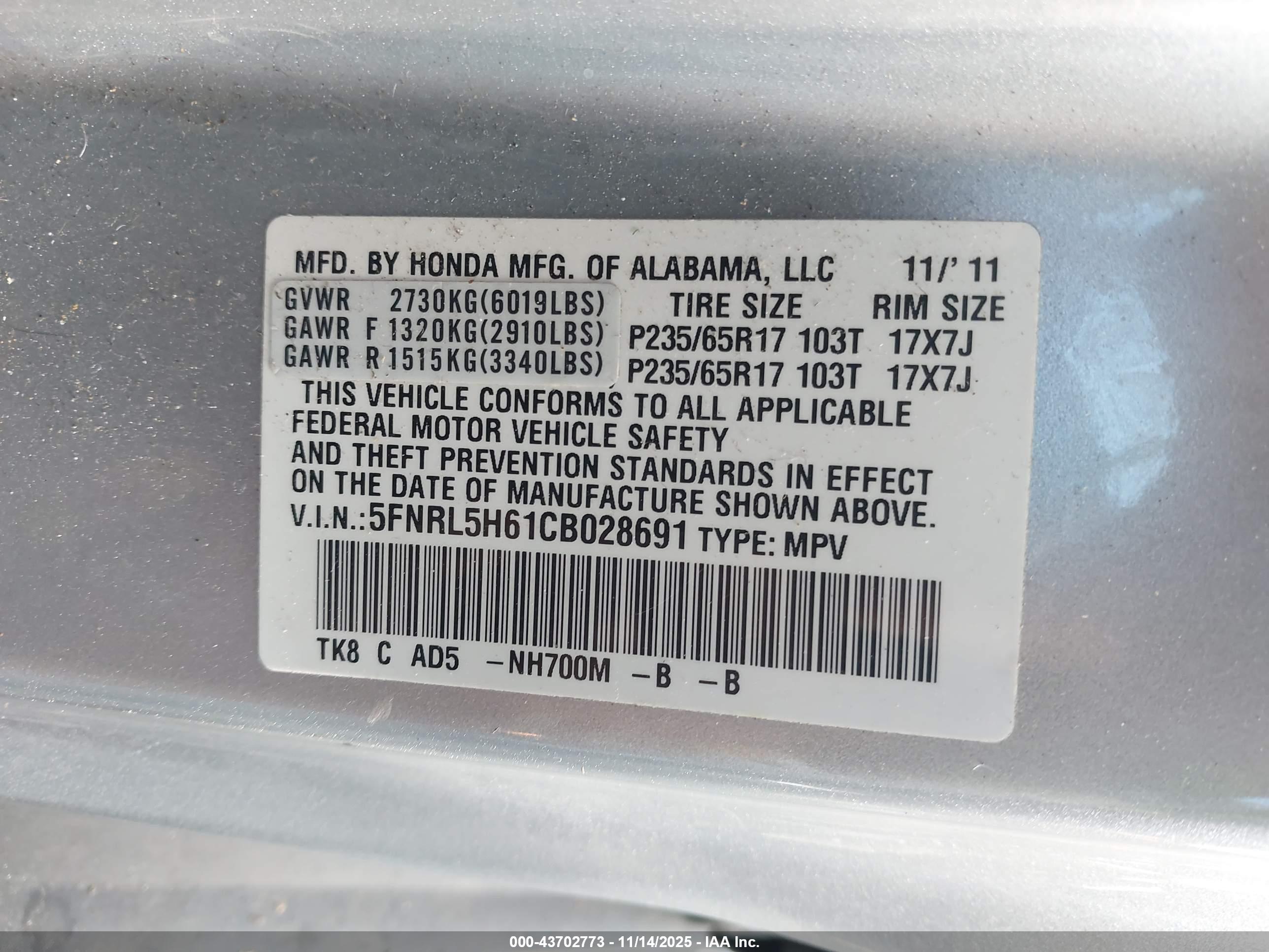 HONDA ODYSSEY image 9