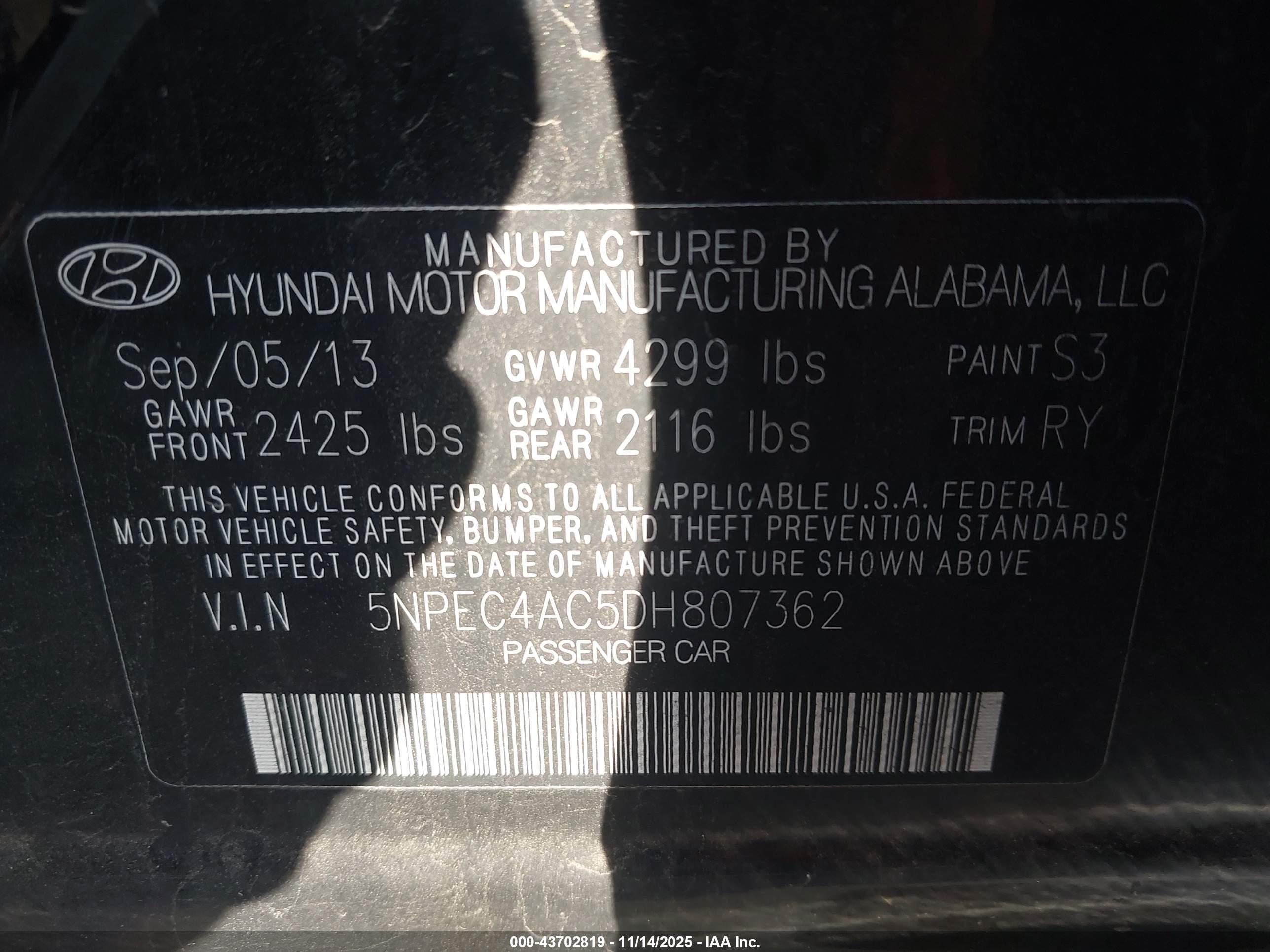HYUNDAI SONATA image 9