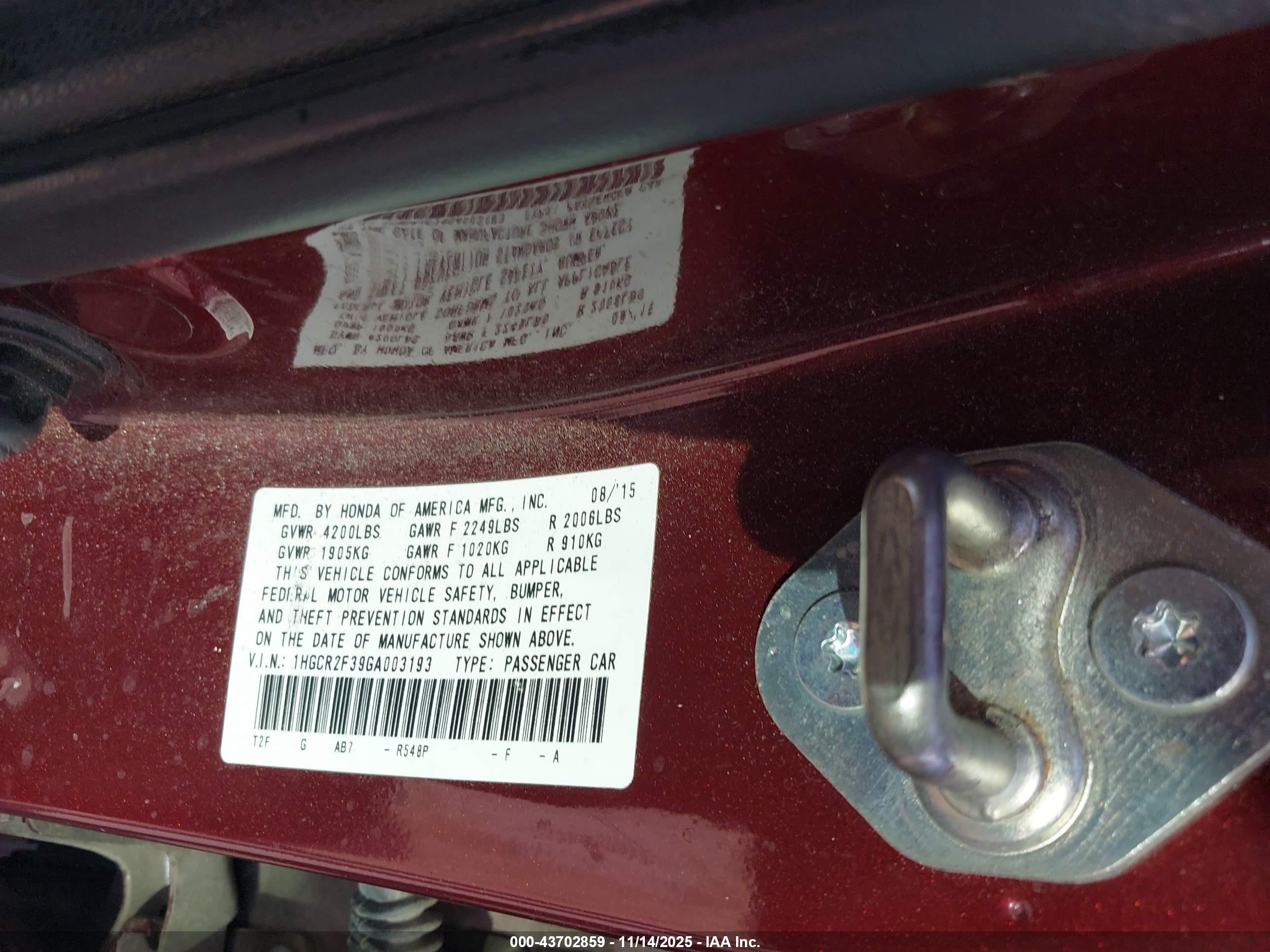 HONDA ACCORD image 9