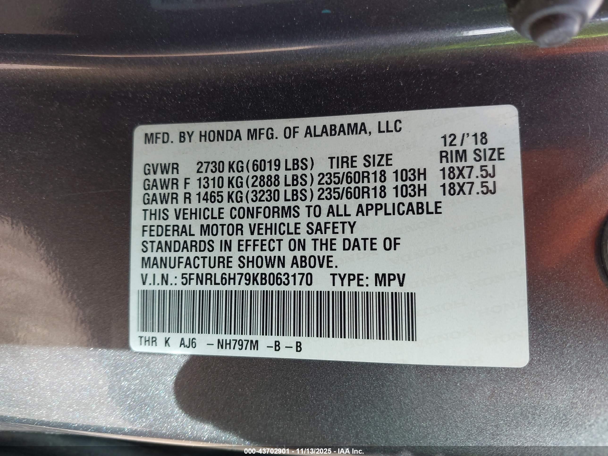 HONDA ODYSSEY image 9