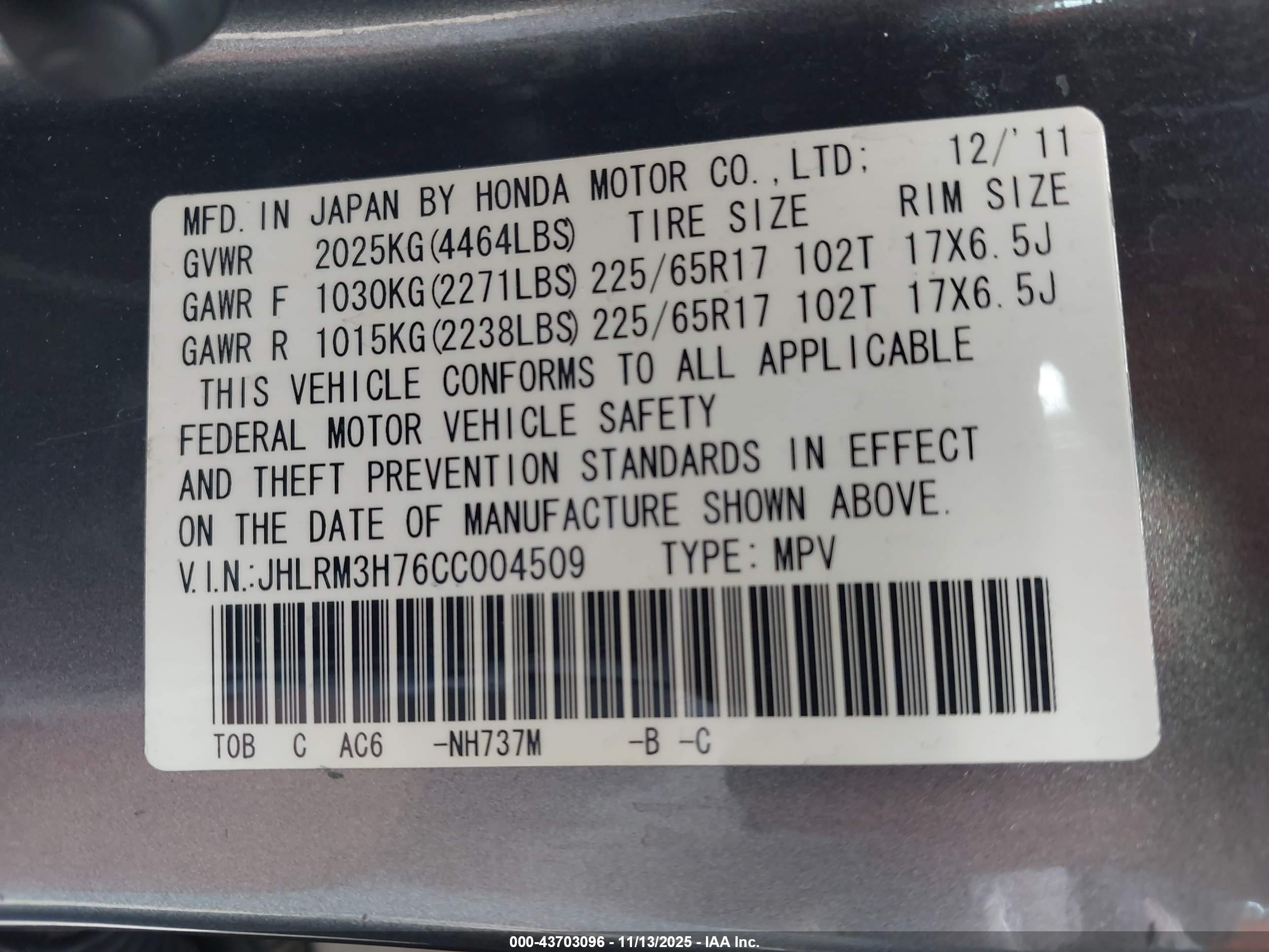 HONDA CR-V image 9