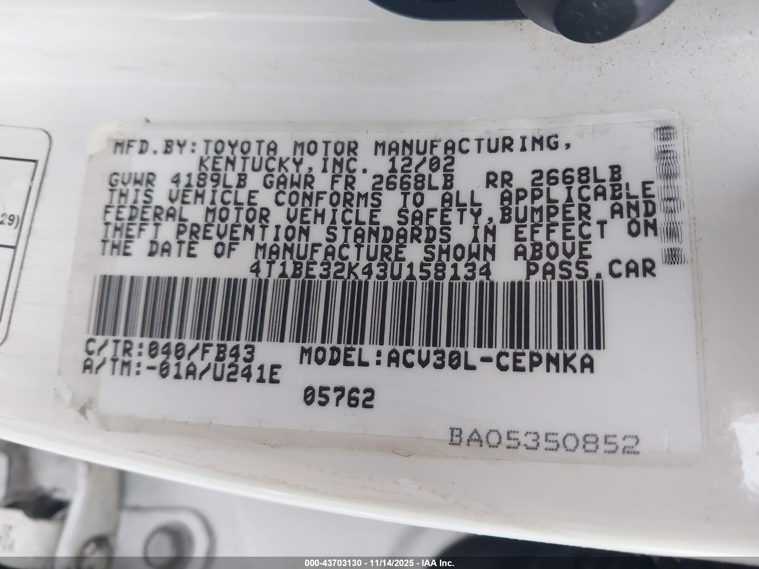 TOYOTA CAMRY image 9