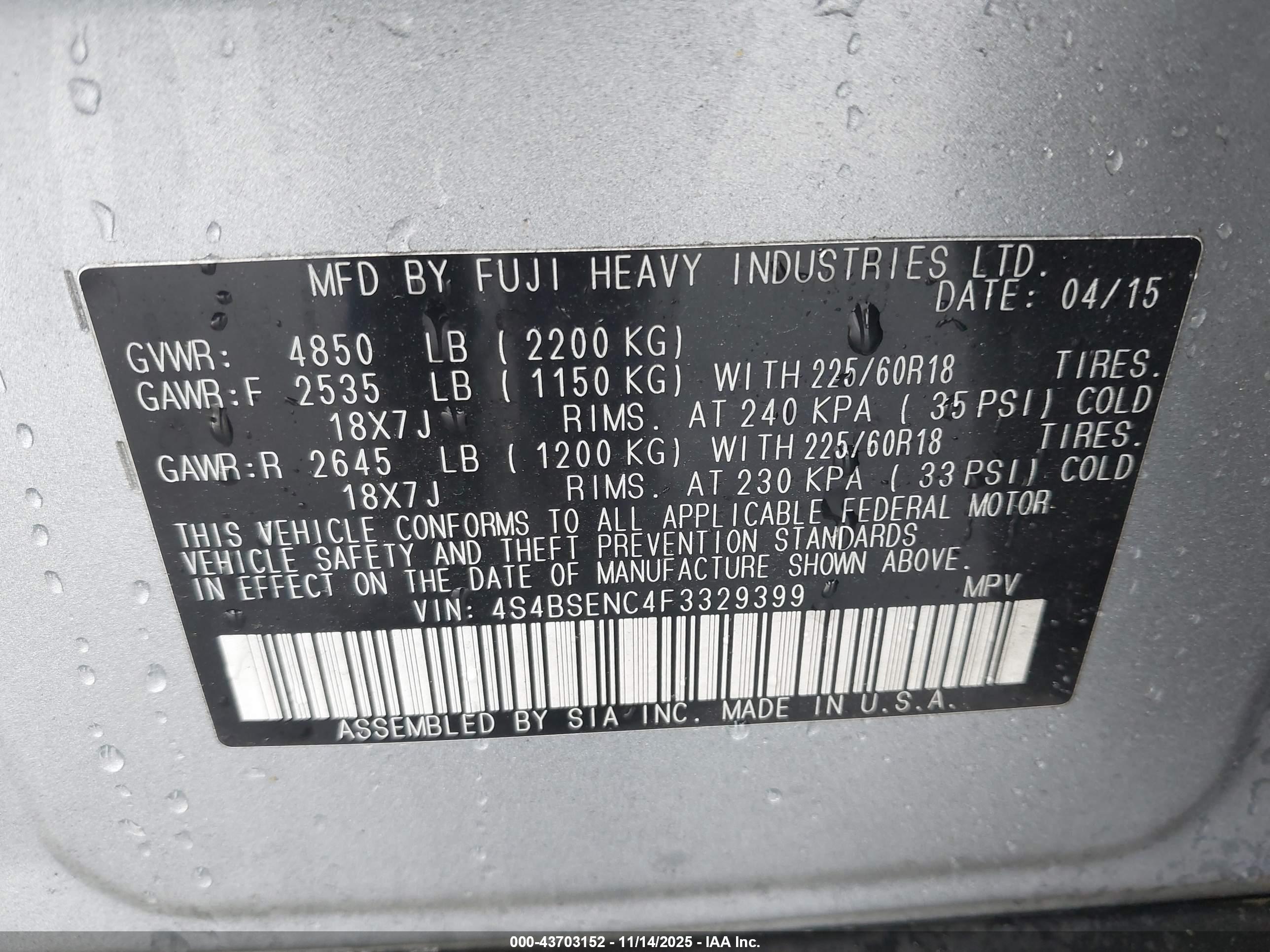 SUBARU OUTBACK image 9