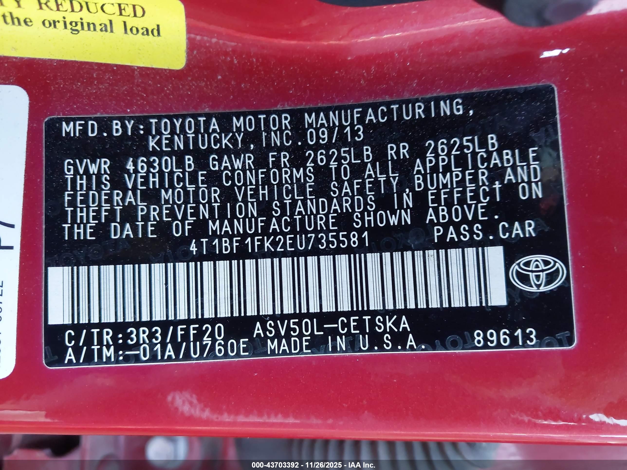 TOYOTA CAMRY image 9