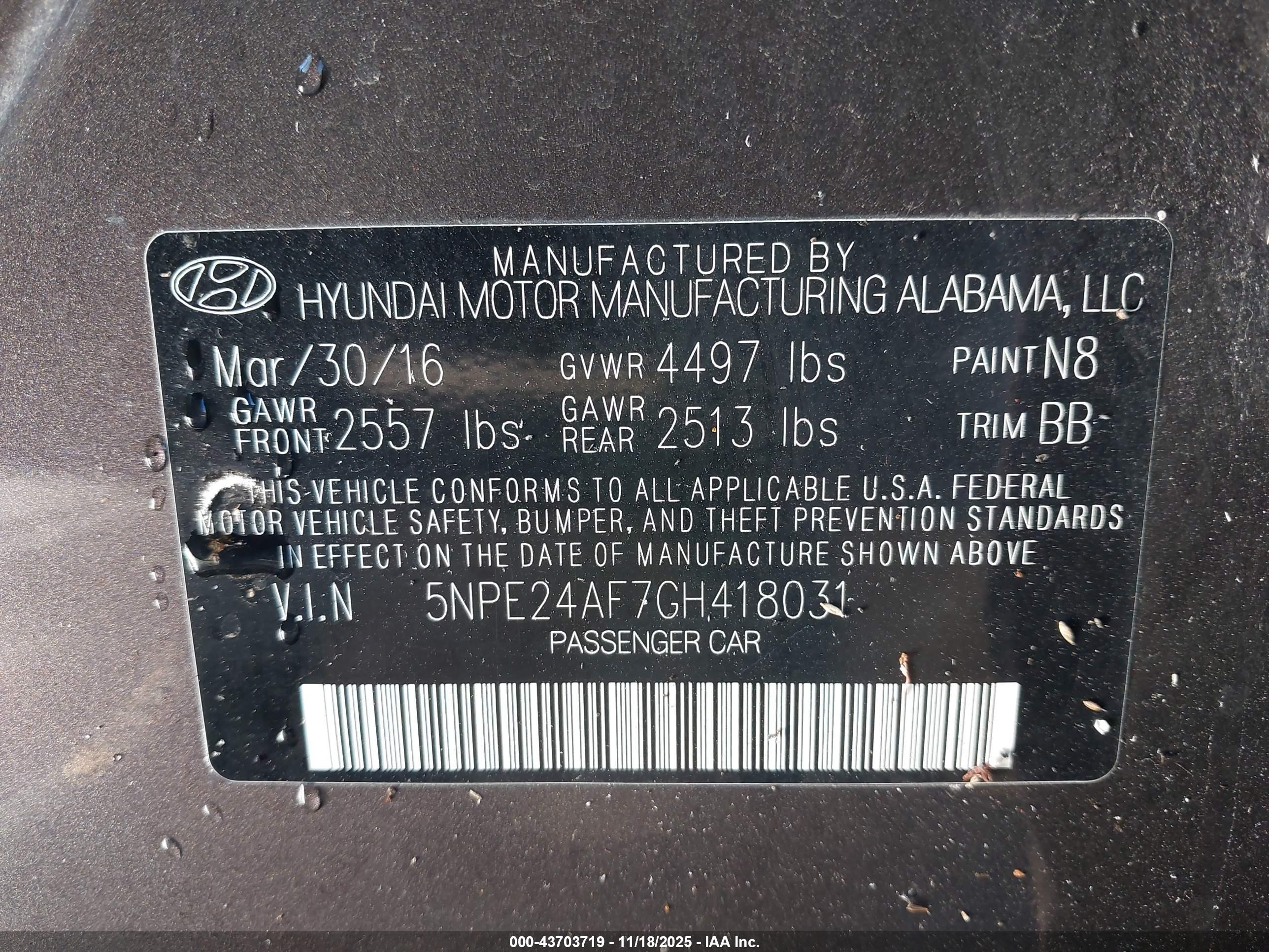 HYUNDAI SONATA image 9