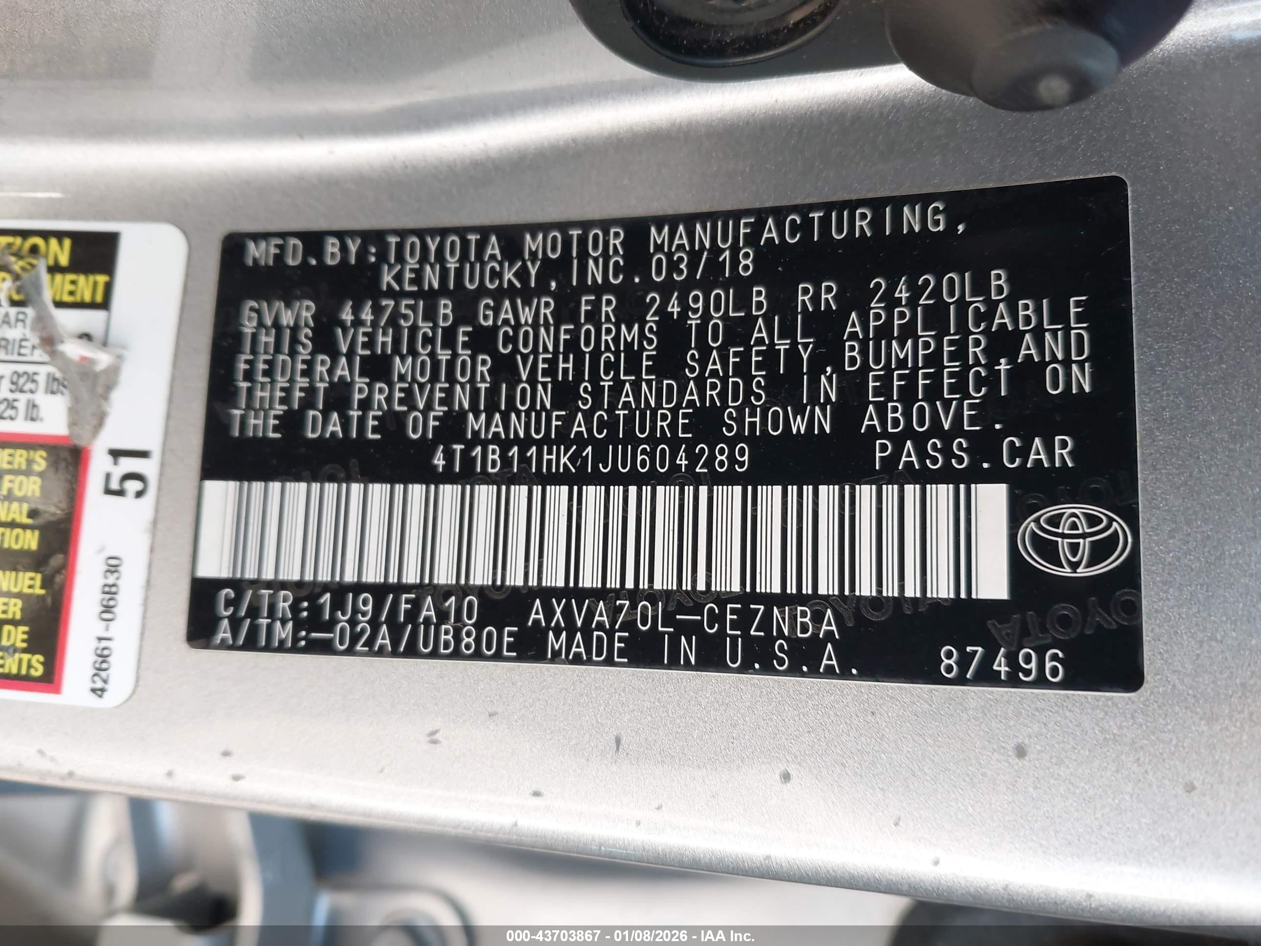 TOYOTA CAMRY image 9
