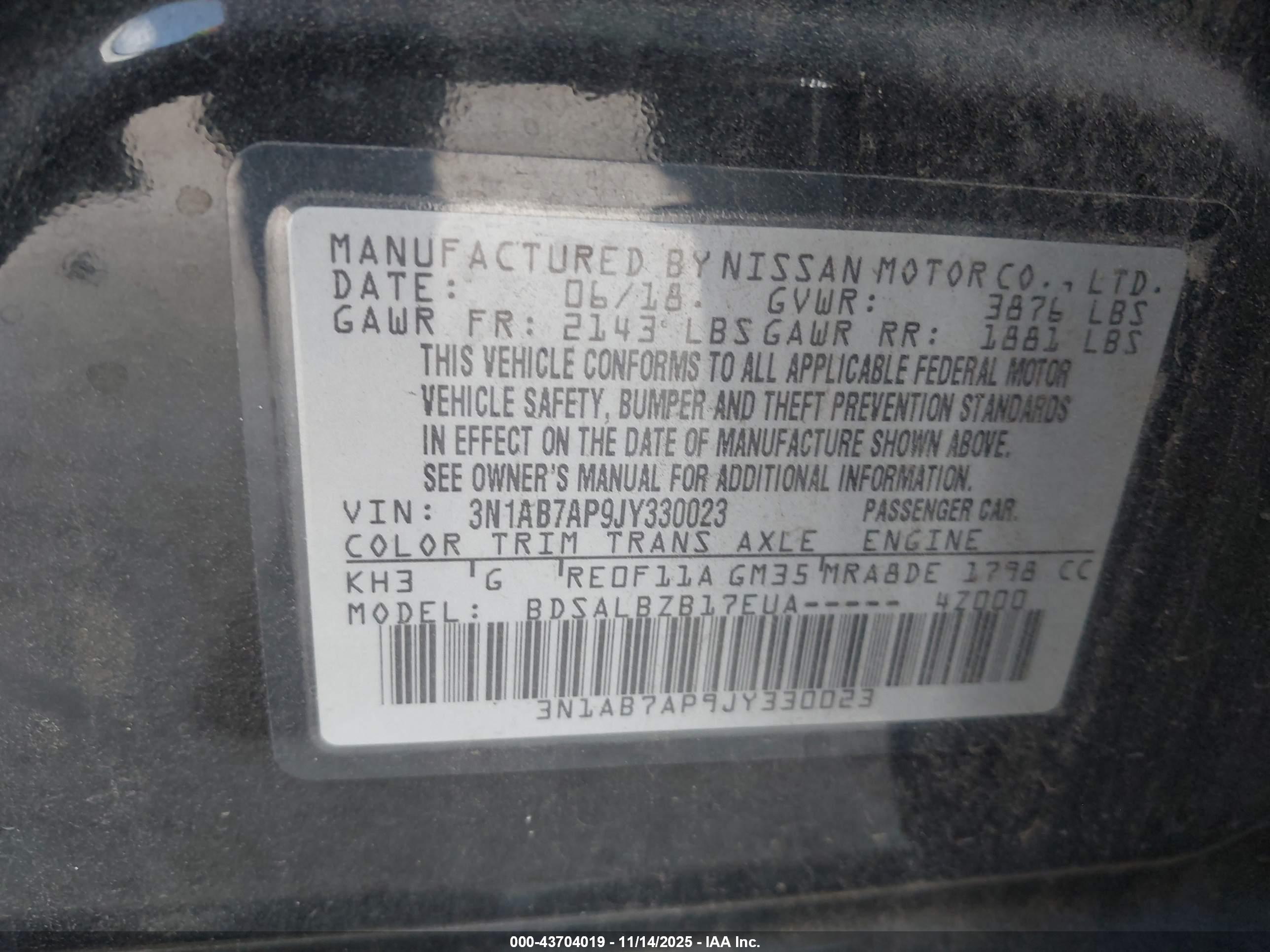 NISSAN SENTRA image 9