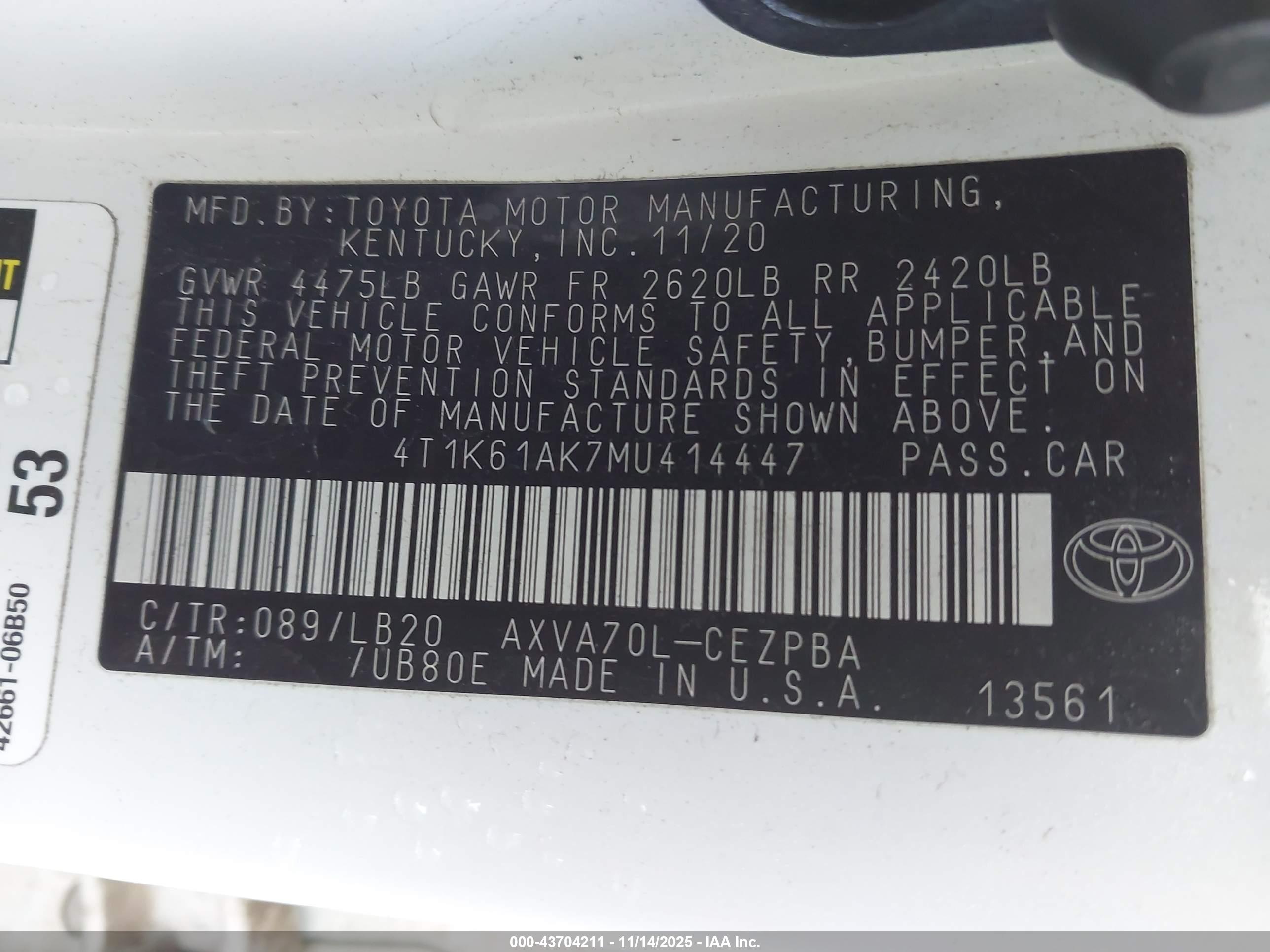TOYOTA CAMRY image 9