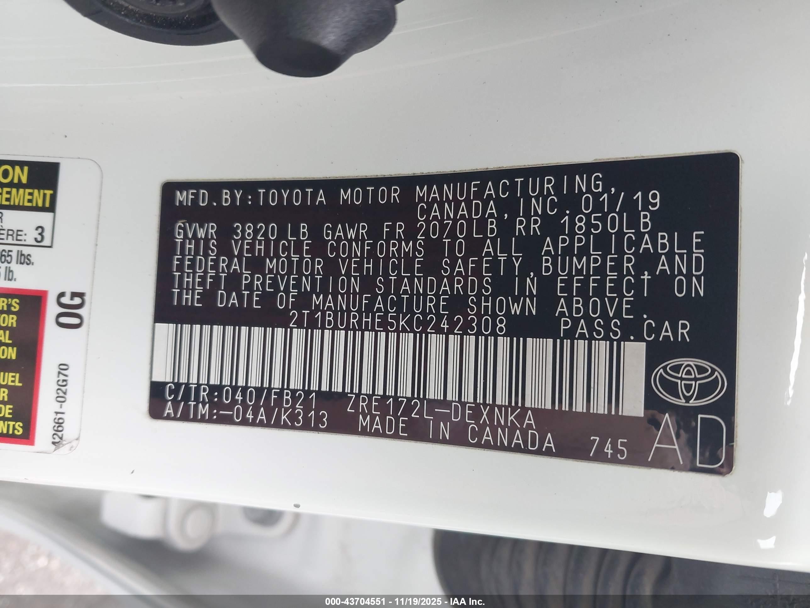 TOYOTA COROLLA image 9
